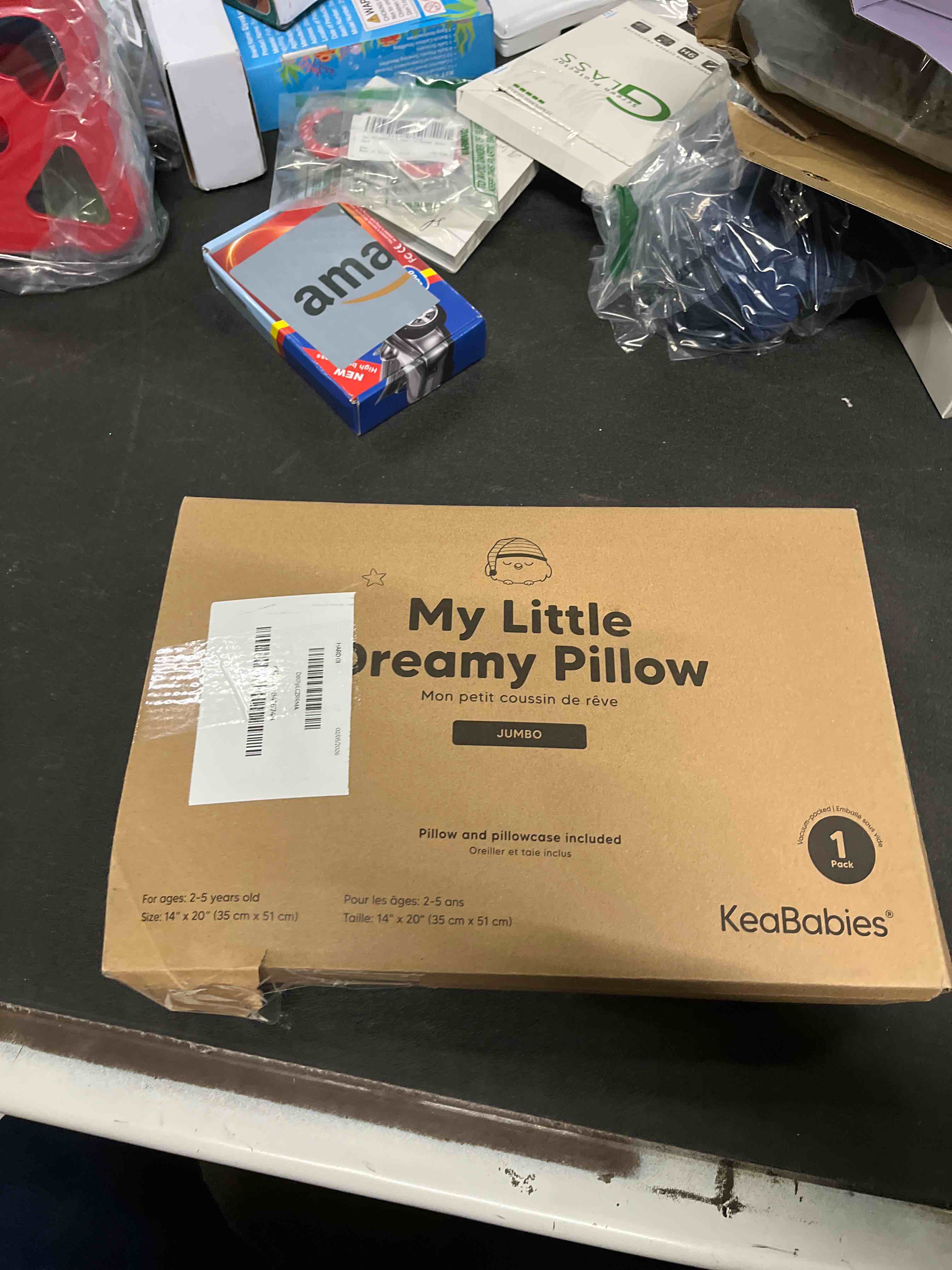 Condition photo showing Good Condition for KeaBabies Toddler Pillow with Pillowcase, Jumbo 14X20 - Soft Organic Cotton Toddler Pillows for Sleeping - Machine Washable - Perfect for Travel, Toddler Bed Set (KeaFriends)