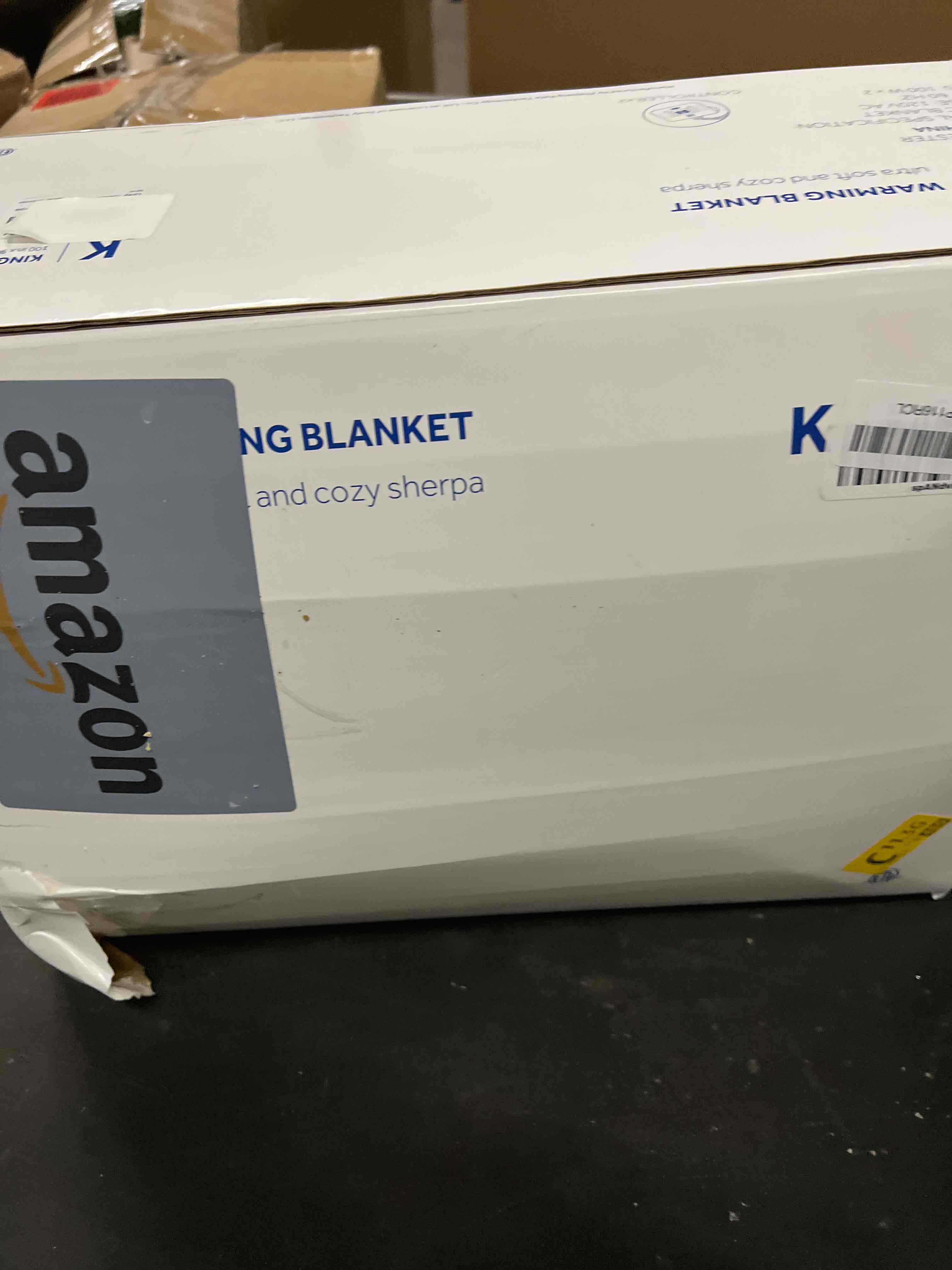 Condition photo showing Good Condition for SEALY Electric Blanket King Size, Dual Control Soft Sherpa Heated Blanket with 10 Heating Levels & 1 to 12 Hours Auto-Off Settings Over-Heated Protection 90"x100" Machine Washable, Dark Grey Dark Grey King Size 100" x 90"