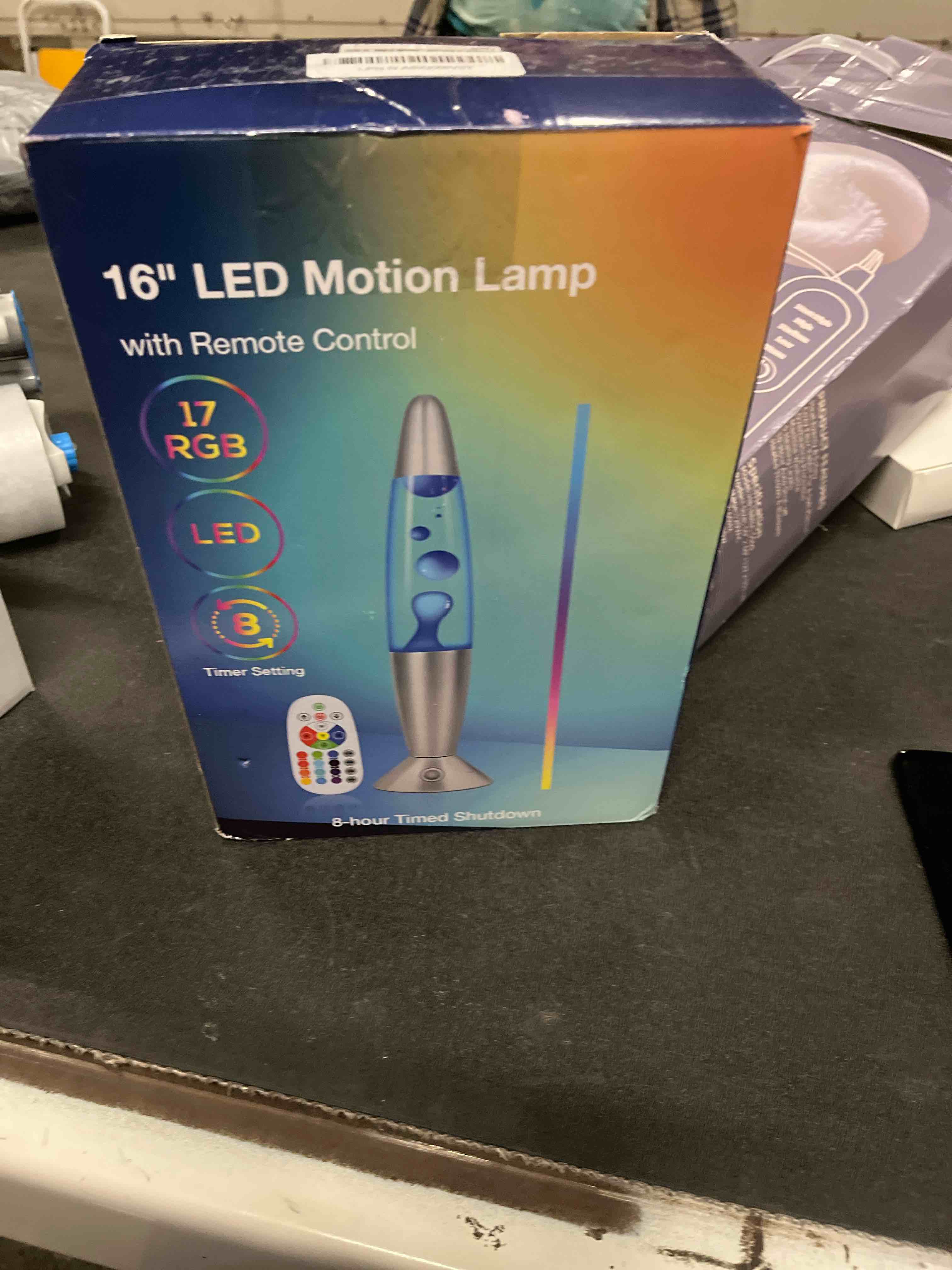 Condition photo showing Good Condition for 17 Colors LED Liquid Motion Lamps with Remote: 16 Inch Color Changing Lamp Black Night Light for Kids Adults, Relaxing Table lamp Nightlight for Bedroom Office Decor Christmas Thanksgiving Day Gifts White
