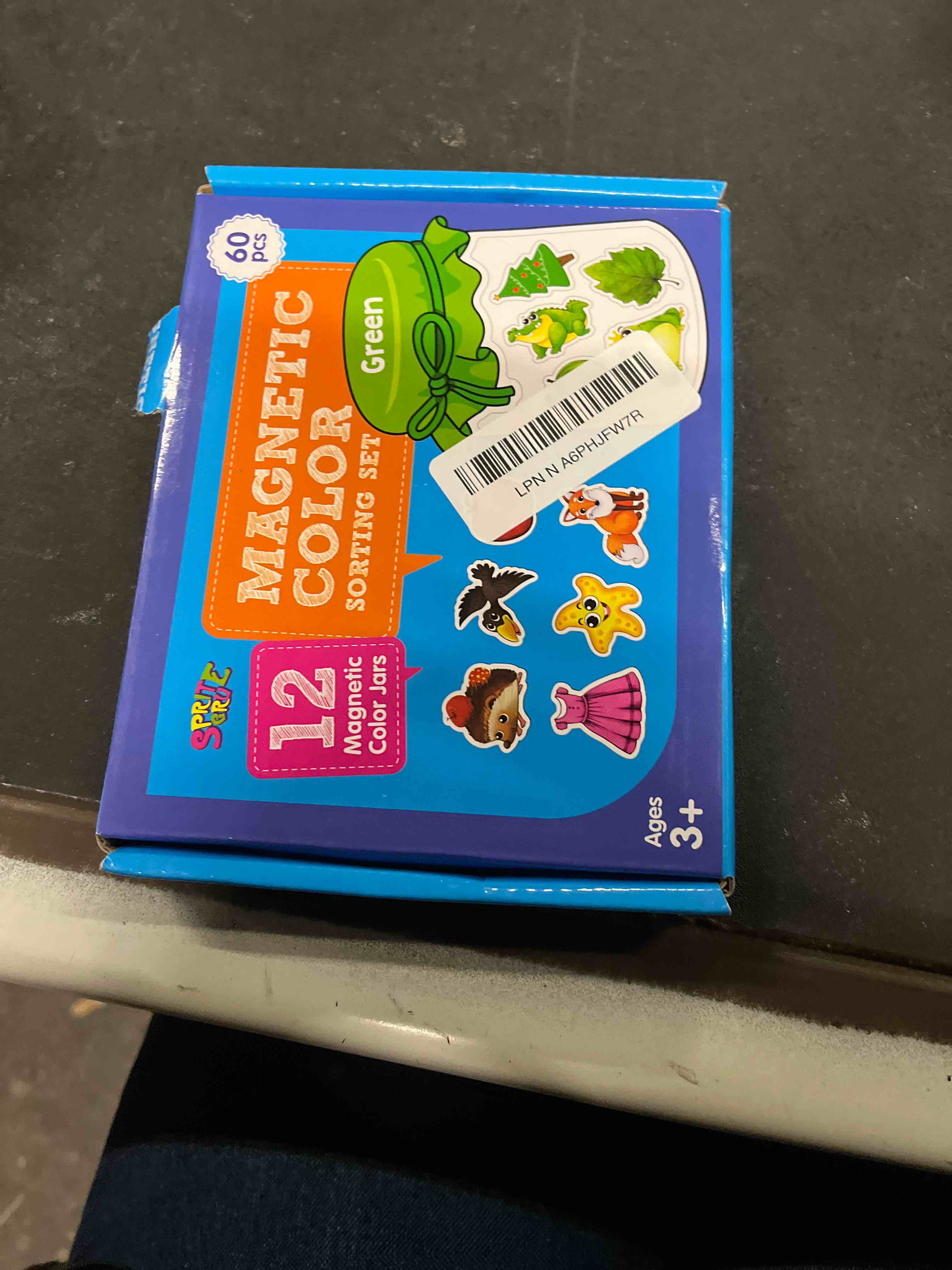 Condition photo showing Good Condition for 12 Pieces Magnetic Color Sorting Toys, 60 Color Magnets Educational Refrigerator Whiteboard for Baby Toddlers Kids Magnets Animal & color