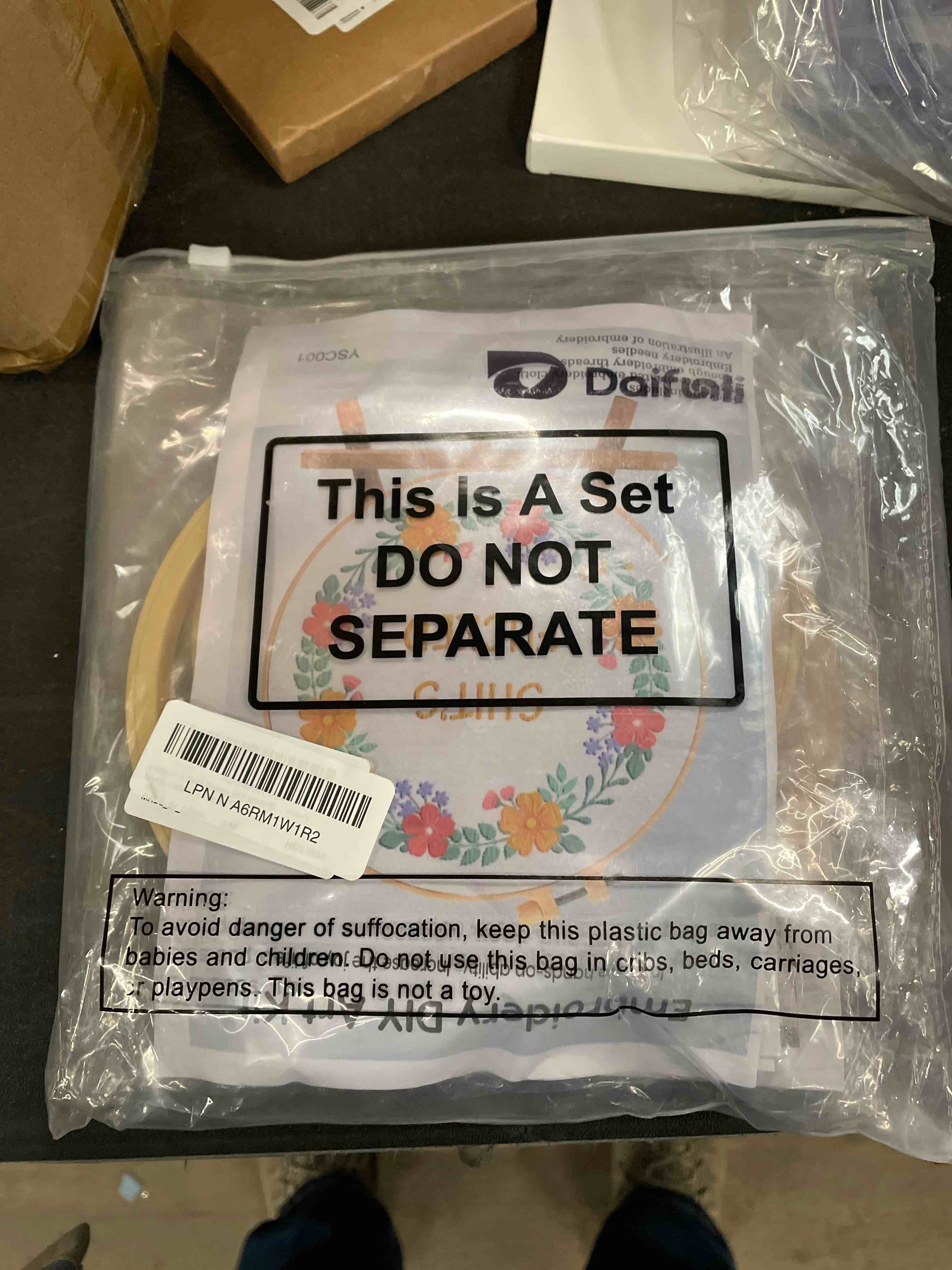 Condition photo showing Good Condition for Daifunli 3 Sets Funny DIY Embroidery Kits for Beginners Adults, Stamped Handmade Cross Stitch Starte