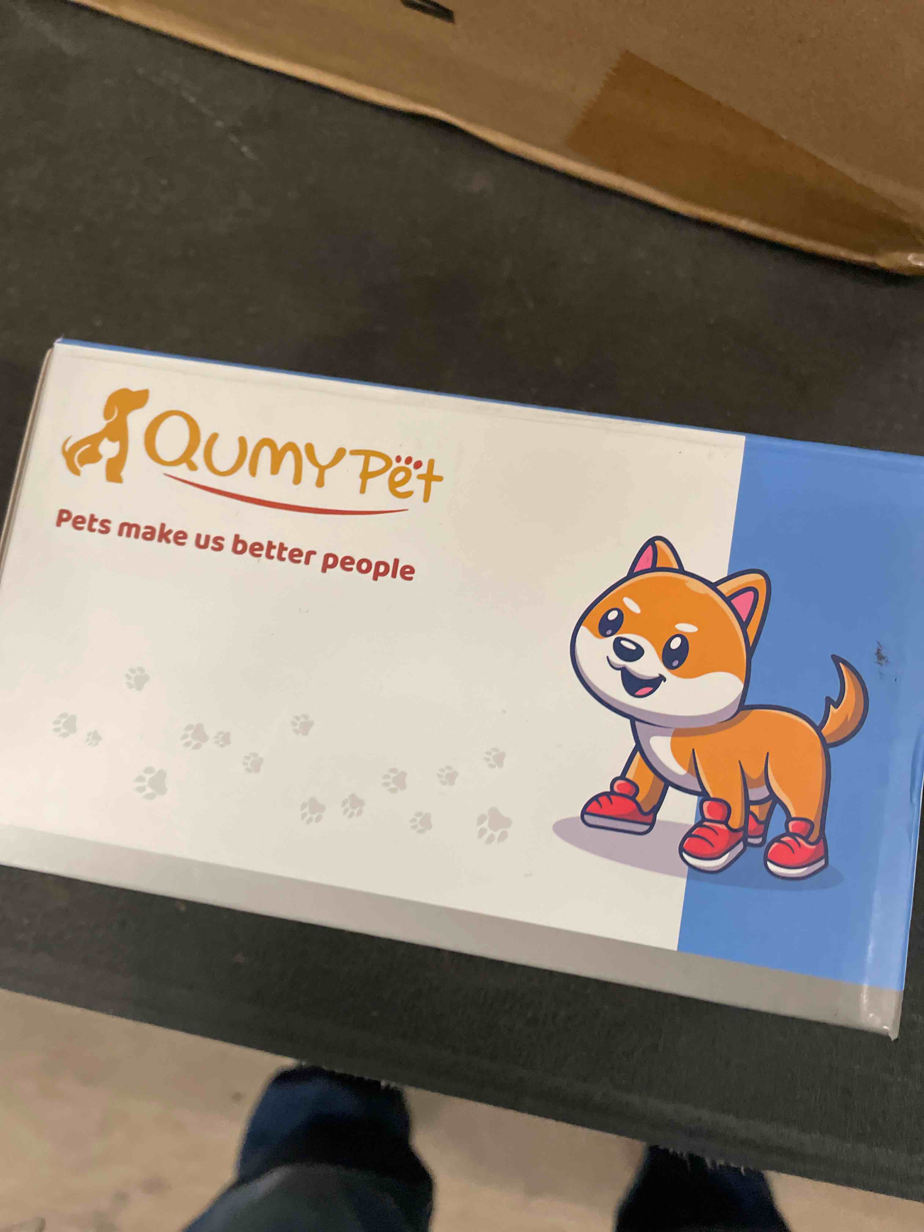 Condition photo showing Good Condition for QUMY Dog Shoes for Large Dogs, Medium Dog Boots & Paw Protectors for Winter Snowy Day, Summer Hot Pavement, Water-Resistant in Rainy Weather, Outdoor Walking, Indoor Hardfloors Skid-Resistant Sole Black Size 6: 2.6''x3.0''(W*L) (Pack of 4)