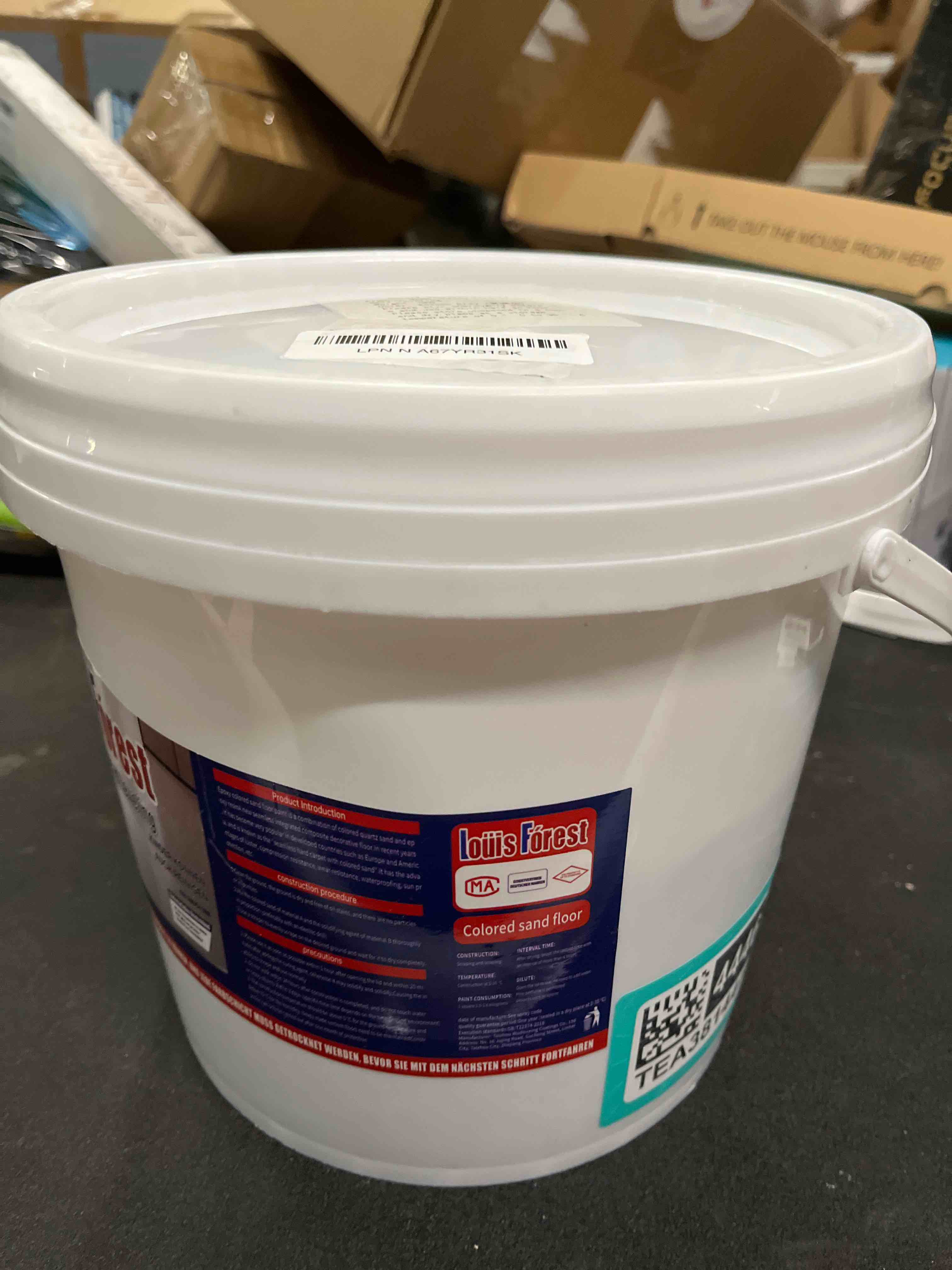 Condition photo showing Good Condition for Epoxy Floor Paint, Epoxy Floor Paint 176 Oz, High-gloss Marble Effect Coating, Garage Floors Paintin