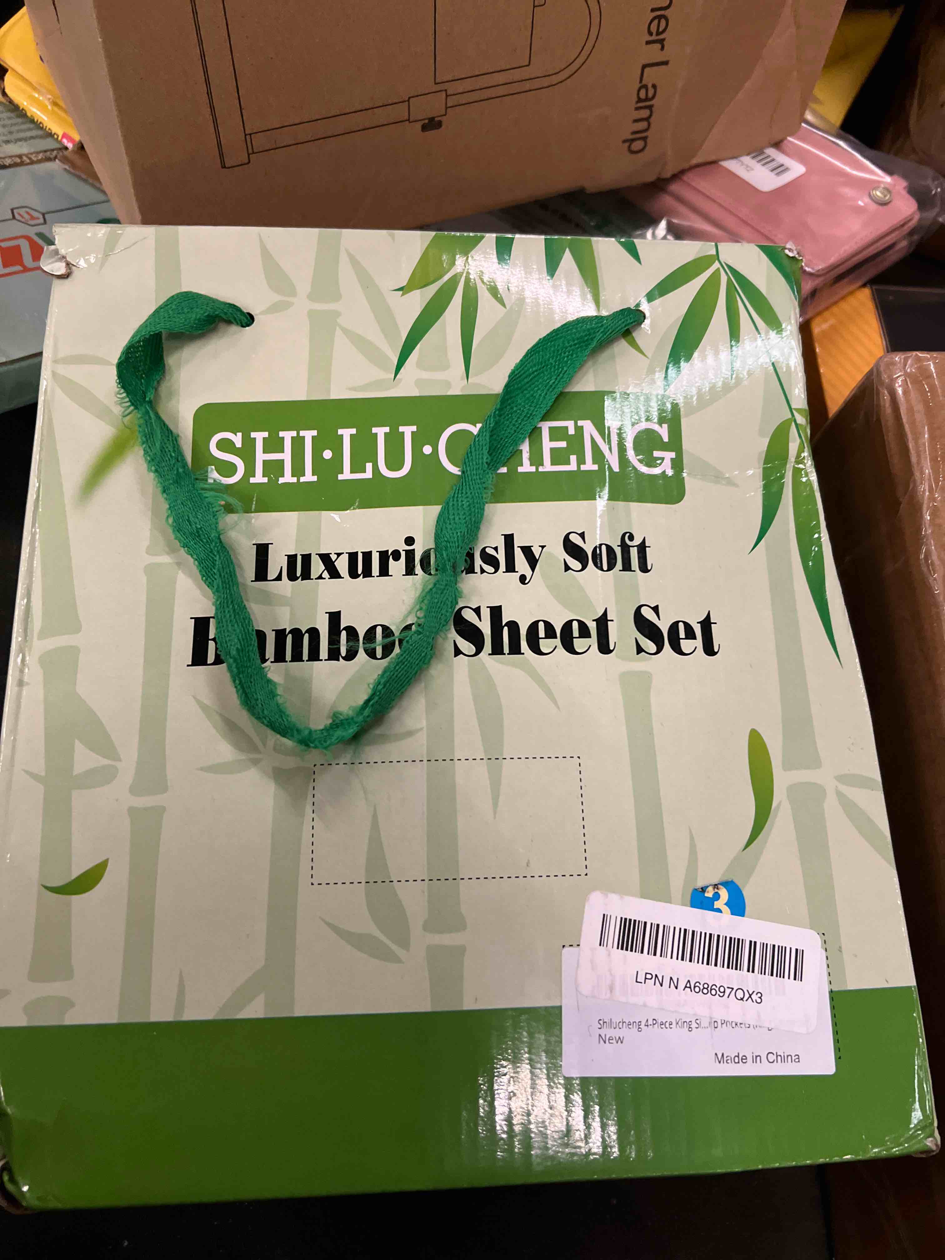 shilucheng 4 piece king sheet sets, cooling sheets, blend rayon derived from bamboo, deep pocket up