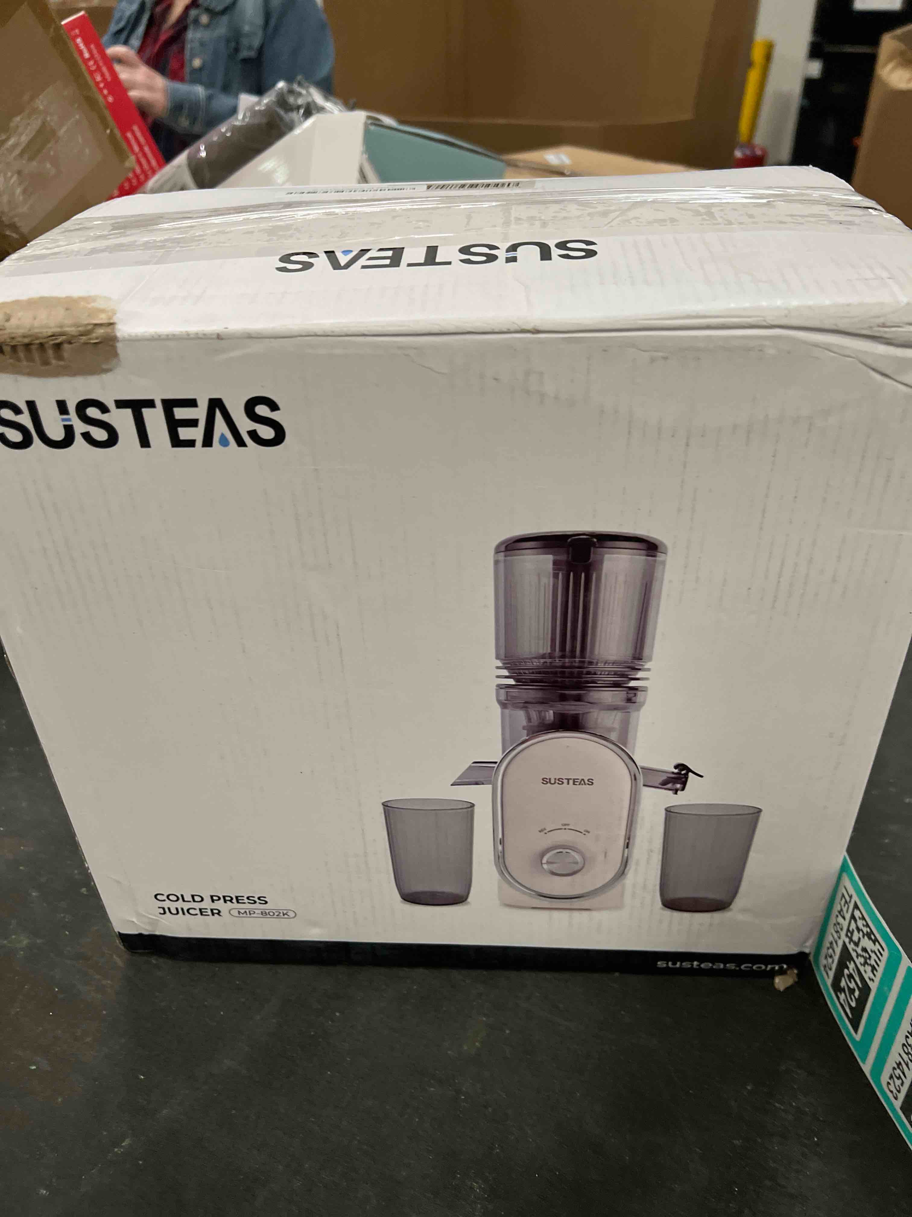 Condition photo showing Good Condition for SUSTEAS Cold Press Juicer, 5.3" Feed Chute Slow Masticating Machines with 300W, Fit Whole Fruits & Vegetables, High Juice Yield, Easy to Clean, White