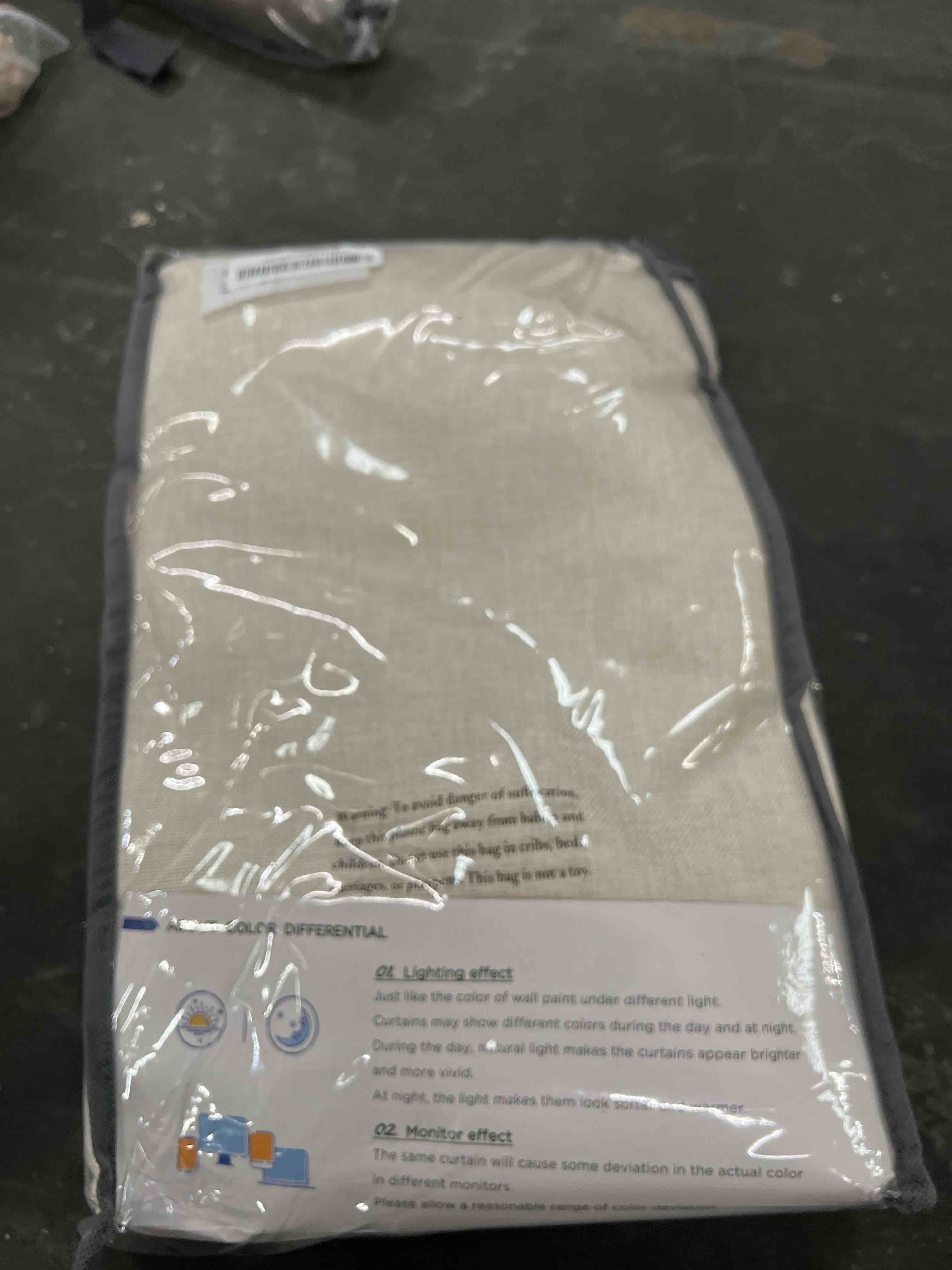 Condition photo showing Good Condition for 100% Blackout Shield Linen Blackout Curtains for Bedroom 84 Inches Long, Back Tab/Rod Pocket Living Room Drapes, Thermal Insulated Blackout Curtains 2 Panels Set, 50" W x 84" L, Cream Cream 50"W x 84"L (Pack of 2)