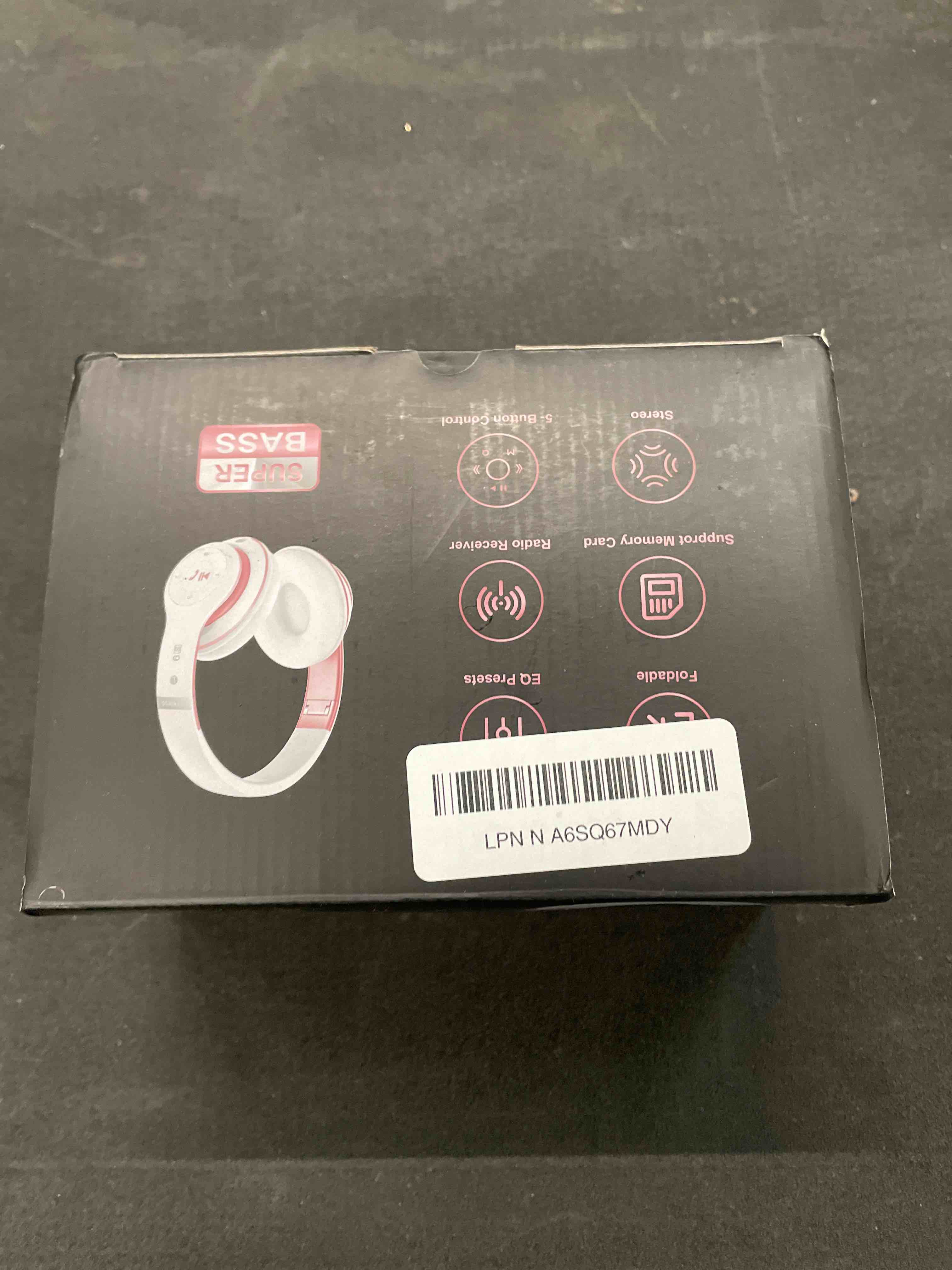 Condition photo showing Good Condition for Falebare Bluetooth Headphones Over Ear, 6S Foldable Wireless Headphones with 6 EQ Modes, 40 Hours Playtime HiFi Stereo Headset with Mic, Soft Ear Pads, TF/FM for Cellphone/PC/Home (White & Rose Gold)