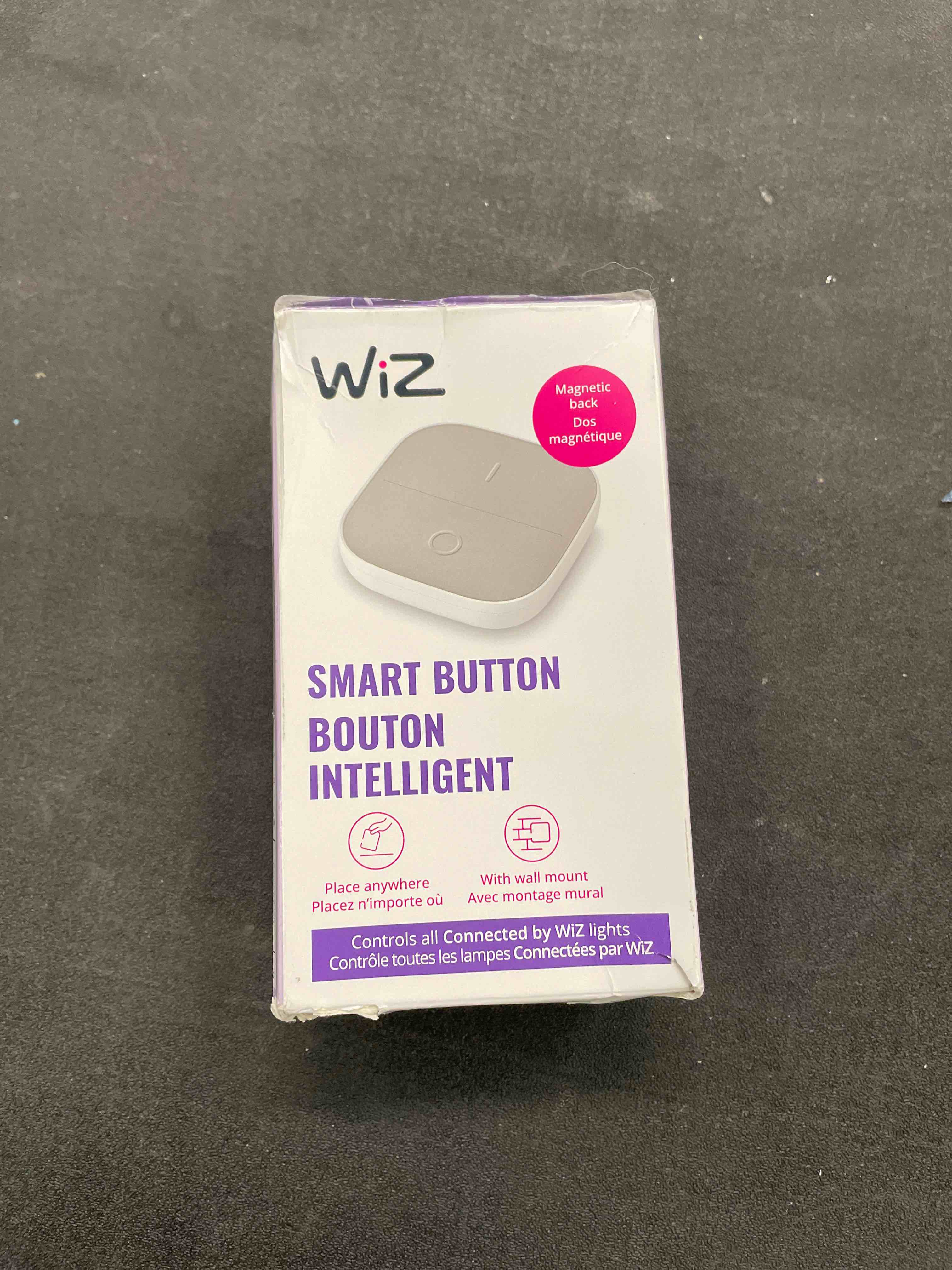 Condition photo showing Good Condition for WiZ Connected Portable Smart Button - Comes with 2 AAA Alkaline Batteries - Wireless Light Switch - Control with App - 1 Pack Portable Button 1 Pack