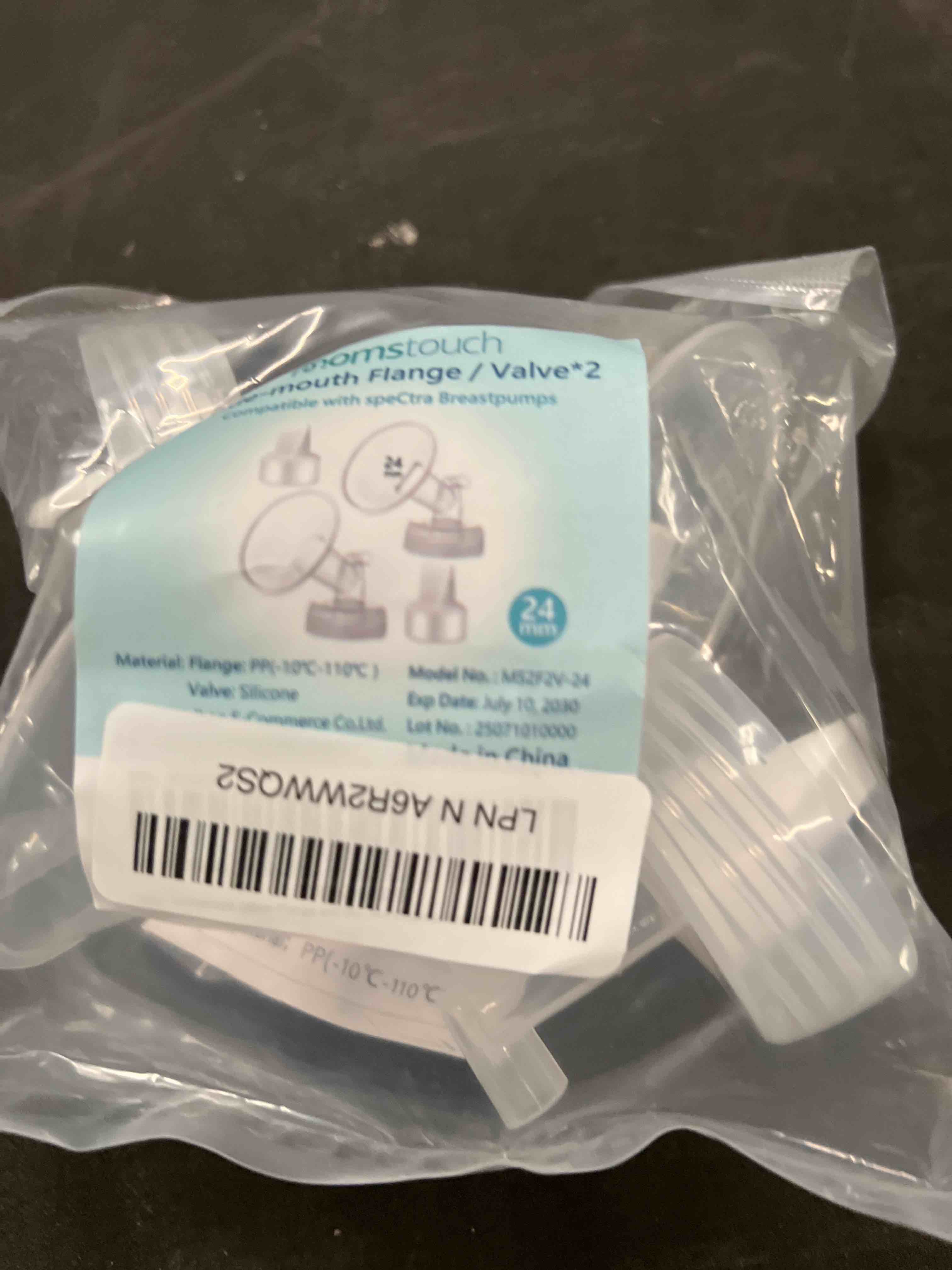 Condition photo showing Good Condition for 24mm Flange and Duckbill Valve Compatible with Spectra S1 S2 9 Plus Breastpump Replacement to Spectra Pump Parts, Not Original, Replace Accessories.