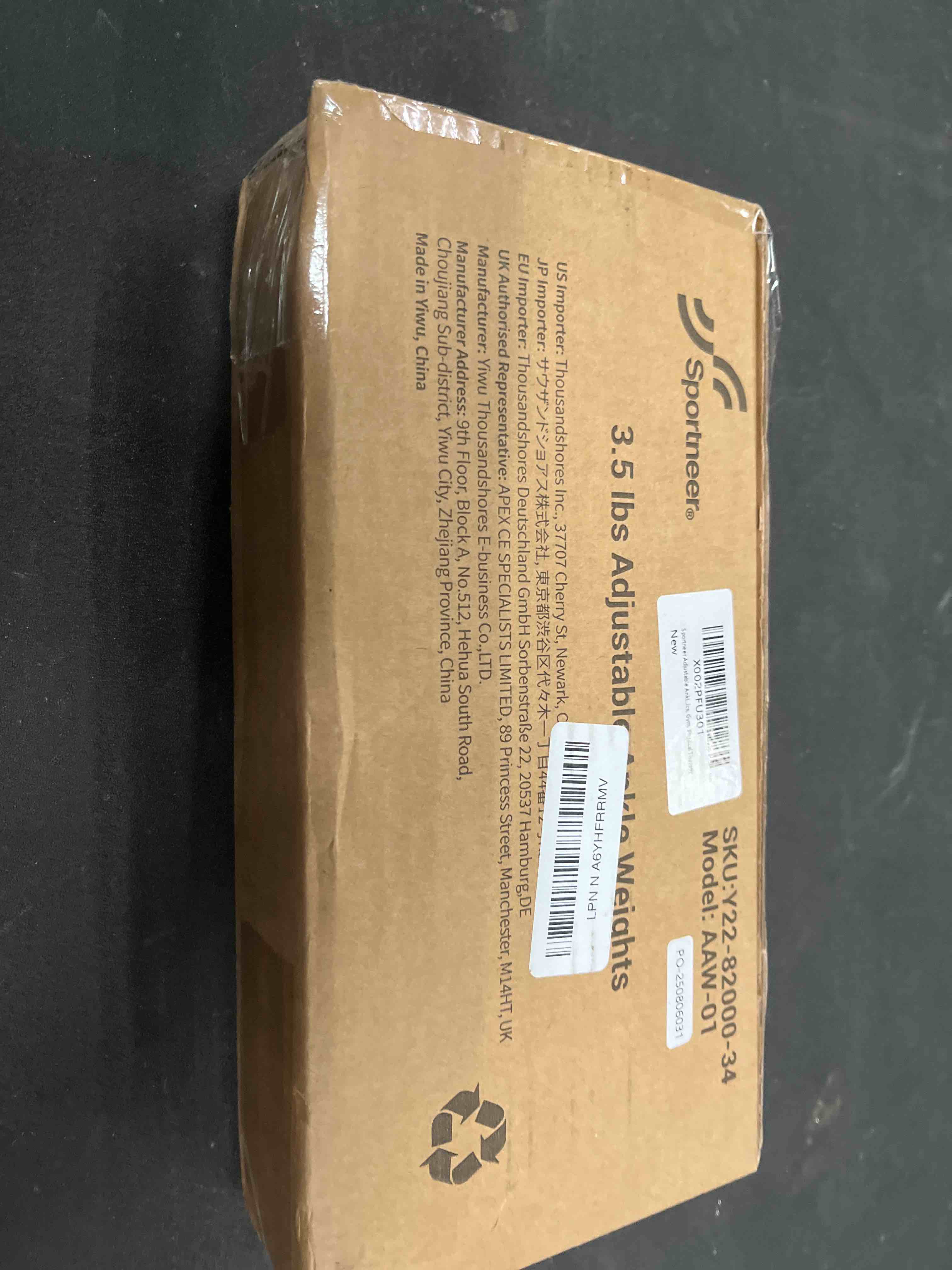 Condition photo showing Good Condition for Sportneer Adjustable Ankle Weights for Women and Men 7 lbs/Pair Adjustable Leg Weights with Secure Straps, Strength Training Weighted for Yoga, Walking, Running, Aerobics, Gym, Physical Therapy Black