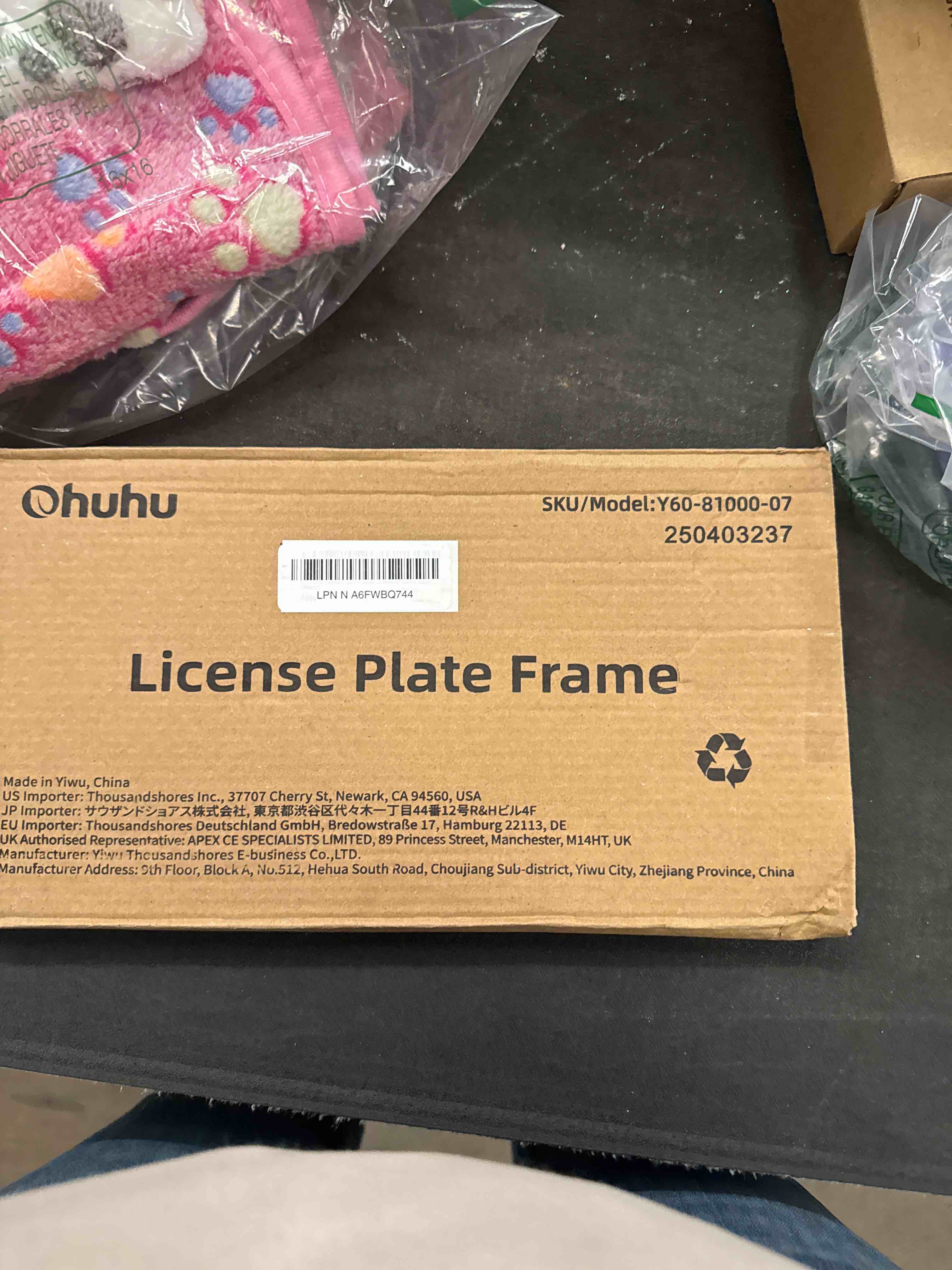 Condition photo showing Good Condition for Ohuhu License Plate Frames, 2 Pcs 4 Holes Slim Stainless Steel Polish Mirror License Plate Frame + Chrome Screw Caps (Silver) Silver - 4 Holes