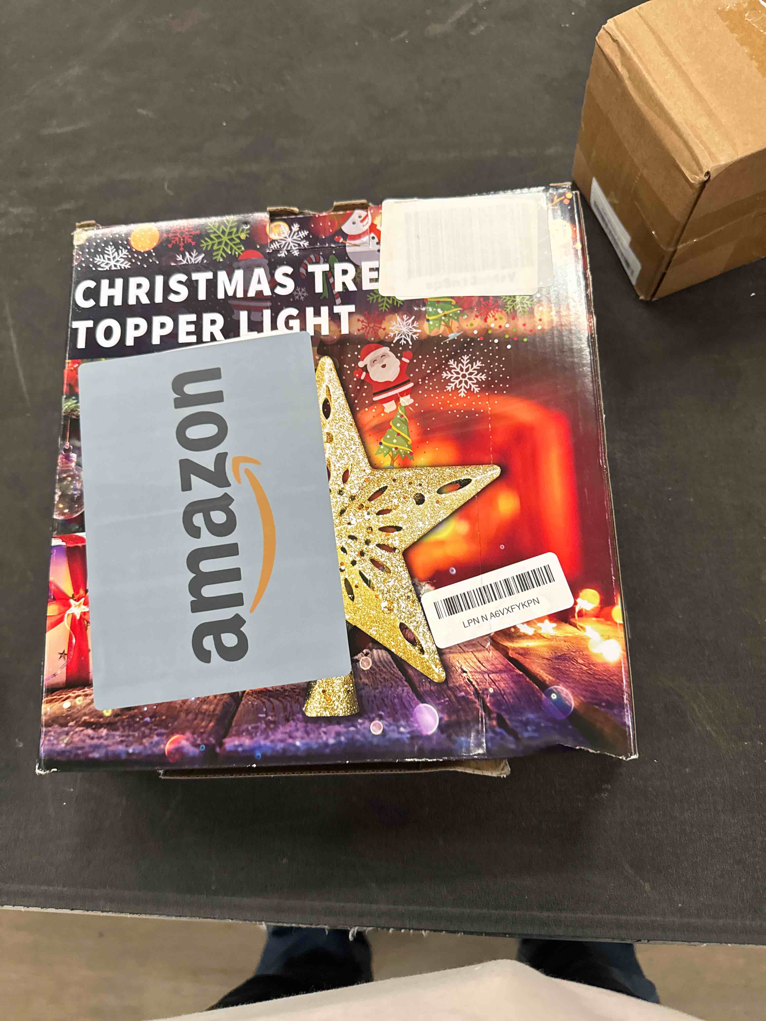 Condition photo showing Good Condition for Christmas Tree Topper Star Lighted with 6 Projection Modes,Christmas Star Tree Topper Projector Built-in LED Rotating Lights,3D Glitter Dynamic Projector Party Christmas Decorations (Gold)