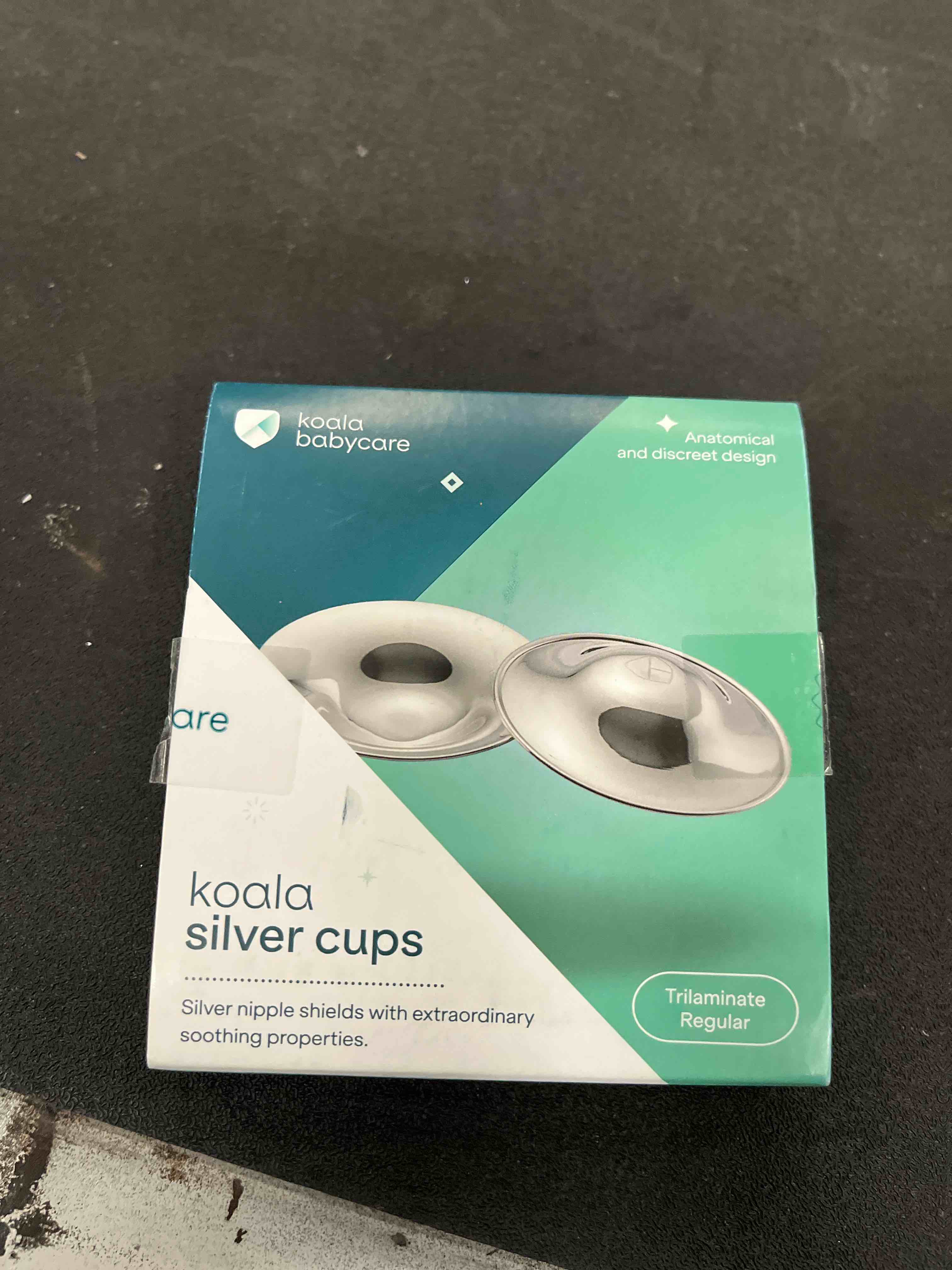 Condition photo showing Good Condition for Koala Babycare The Original Silver Nursing Cups - Nipple Shields for Breastfeeding Newborn - Breastfeeding Essentials - Protect and Soothe - Tri-Laminate Silver - Standard Size Trilaminate Silver Regular