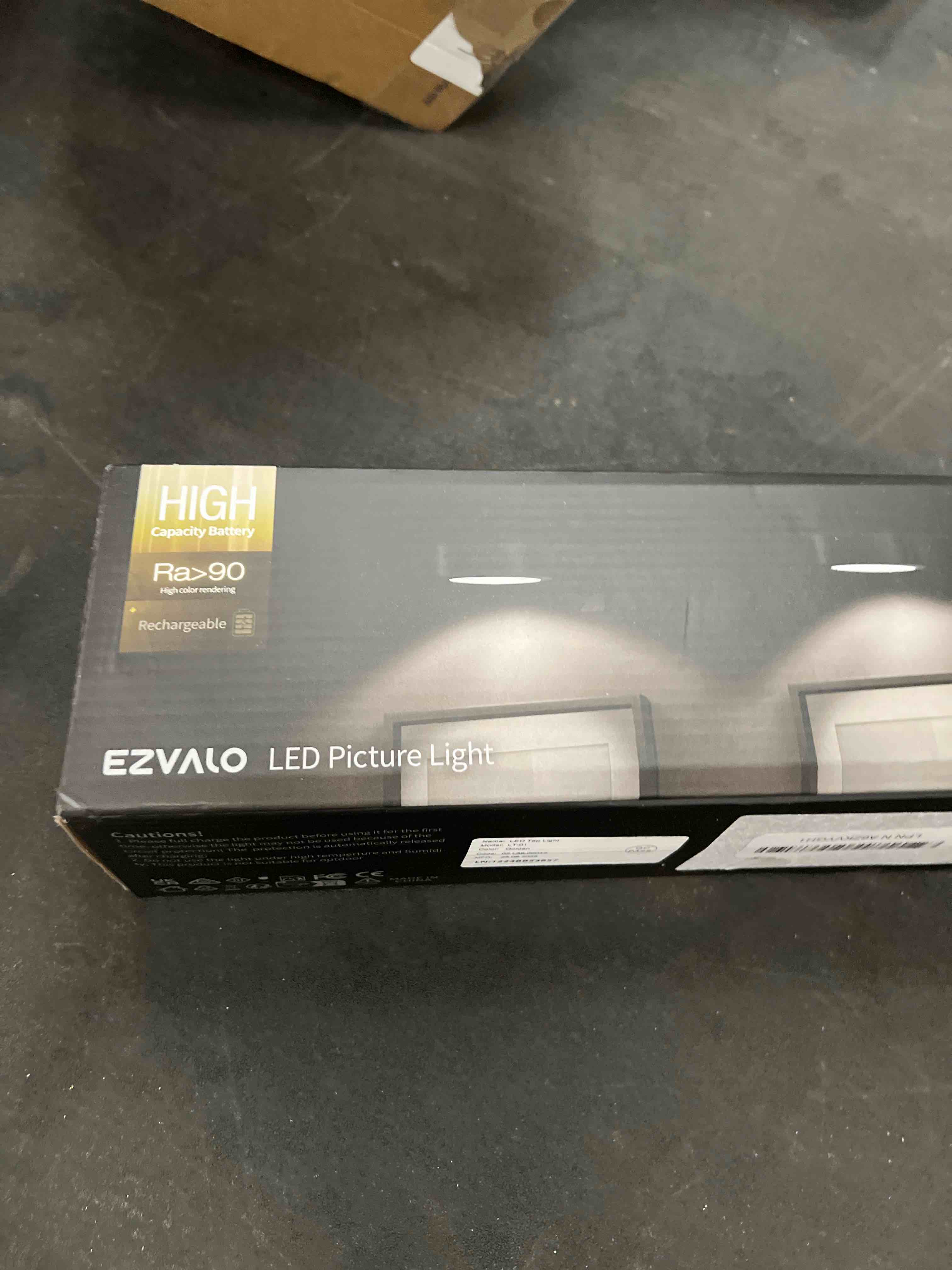 Condition photo showing Good Condition for EZVALO Picture Lights for Wall, 2000mAh Rechargeable Battery Magnetic Poster Lights with 3 Color Temps & 12 RGB, Remote Dimmable Timer Painting Light, Wall Decor Light for Art Display, Frame (6 Pack) Gold 6Pack