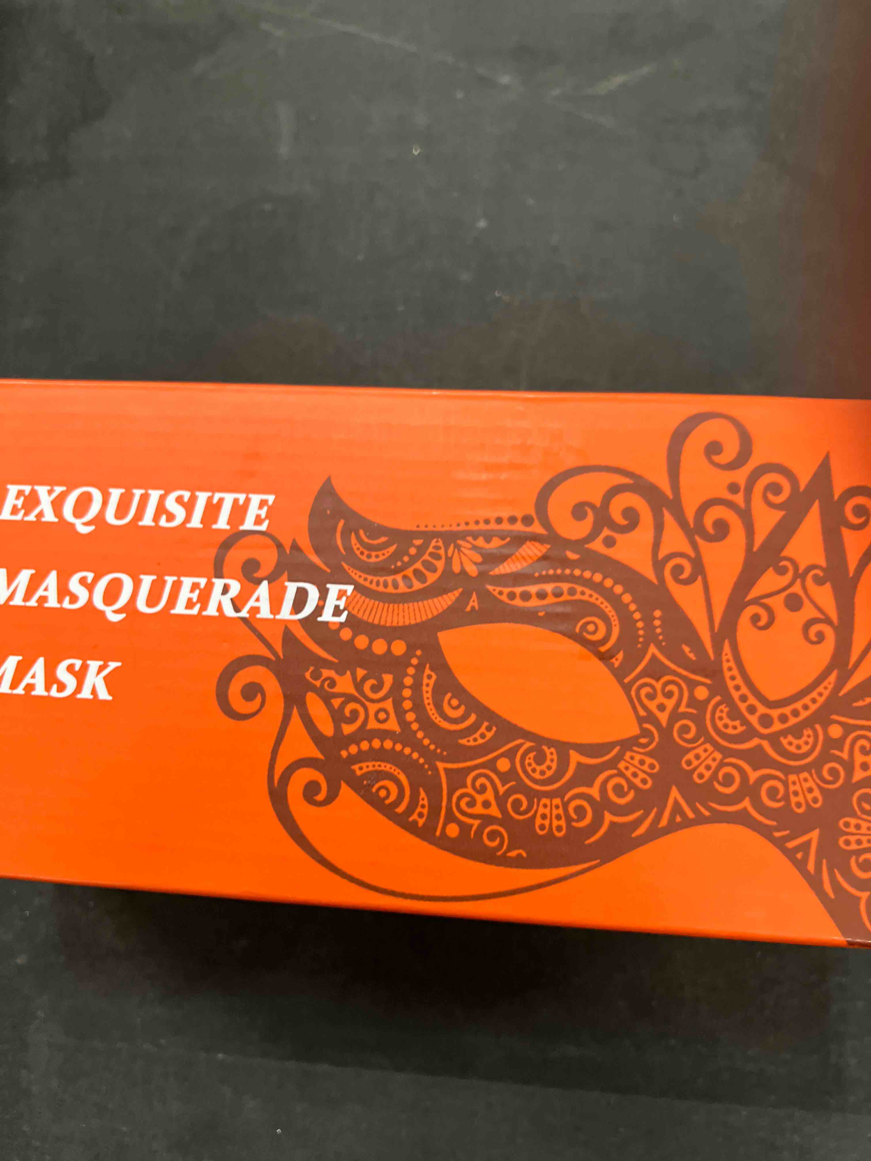 Condition photo showing Good Condition for 2025 New Masquerade Mask for Men, Venetian Mens Masquerade Mask for Halloween Party Mardi Gras Mascarade Ball Black