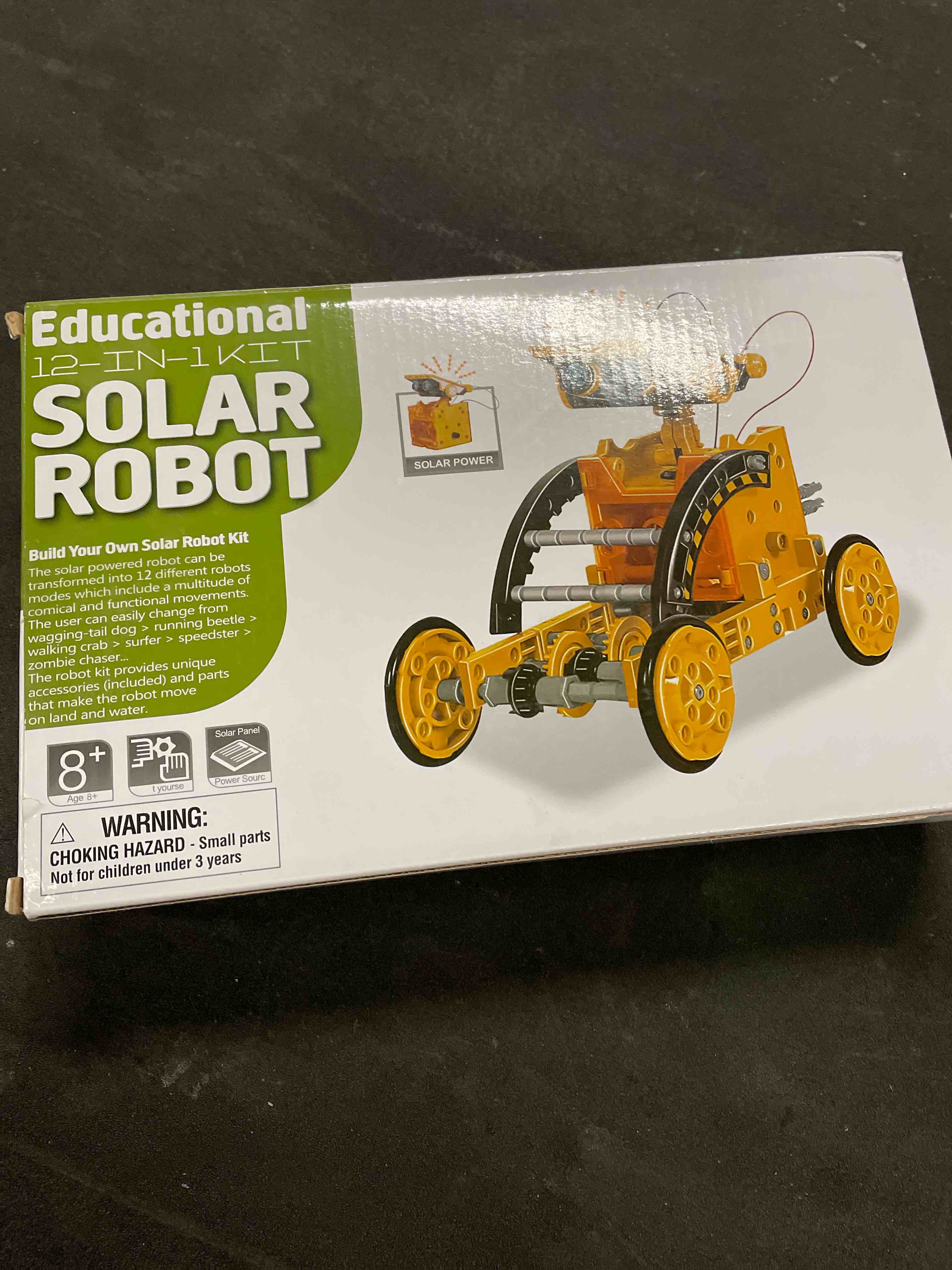 Condition photo showing Good Condition for Lucky Doug 12-in-1 STEM Solar Robot Kit Toys Gifts for 8 9 10 11 12 13 Year Old Kids Boys Girls, Robot Building Education Science STEM Project Toys Kit Gifts for Kids Boys, Solar Powered by The Sun Yellow