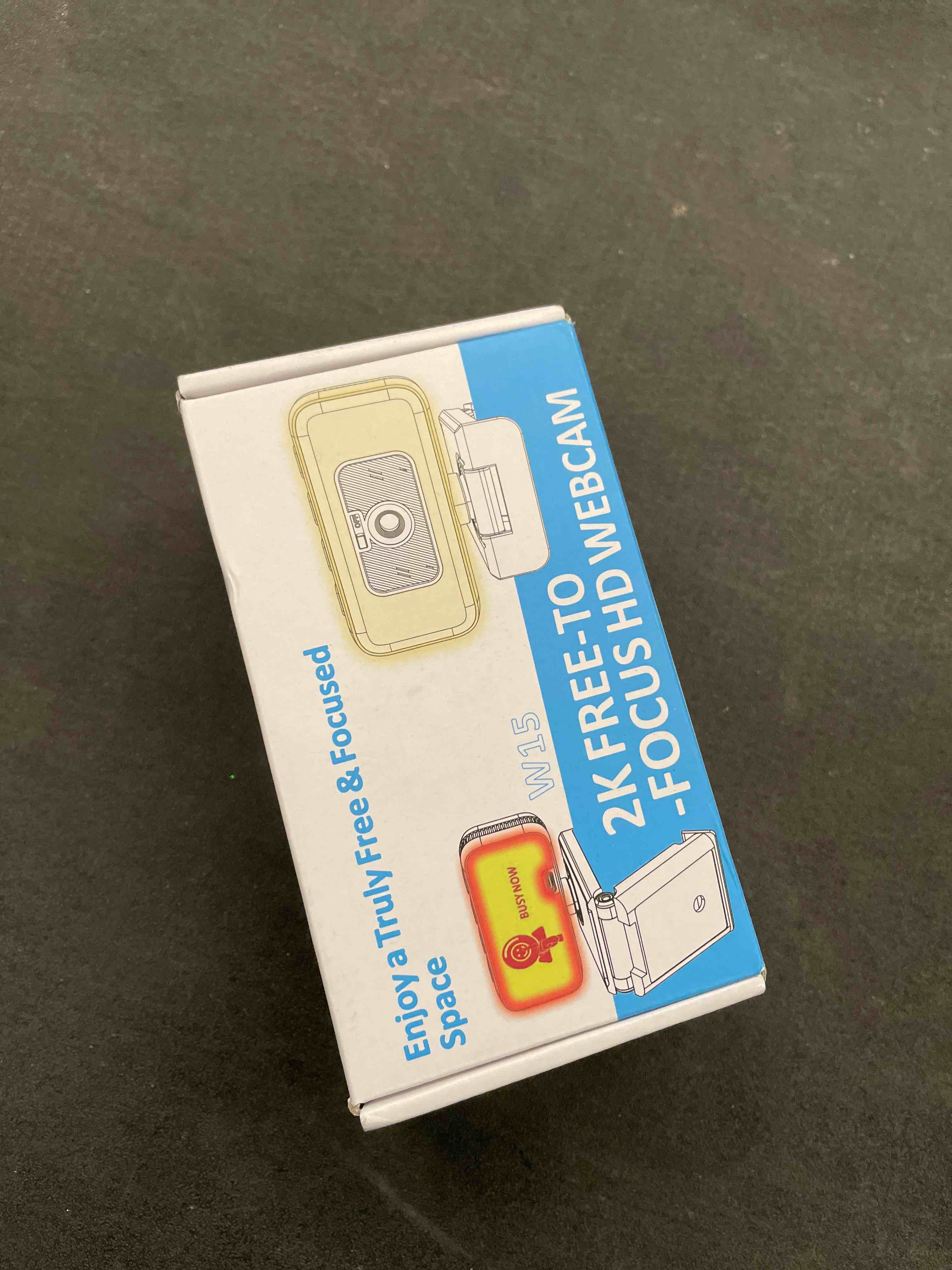 Condition photo showing Good Condition for 2K Webcam for PC/Laptop/Mac with Light, USB Computer Camera with Microphone for Desktop Monitor ?Focus in Shared or Home Space? Auto Anti-Disturb Backlight, Zoom, Flip, Plug & Play 2K USB-C with Light