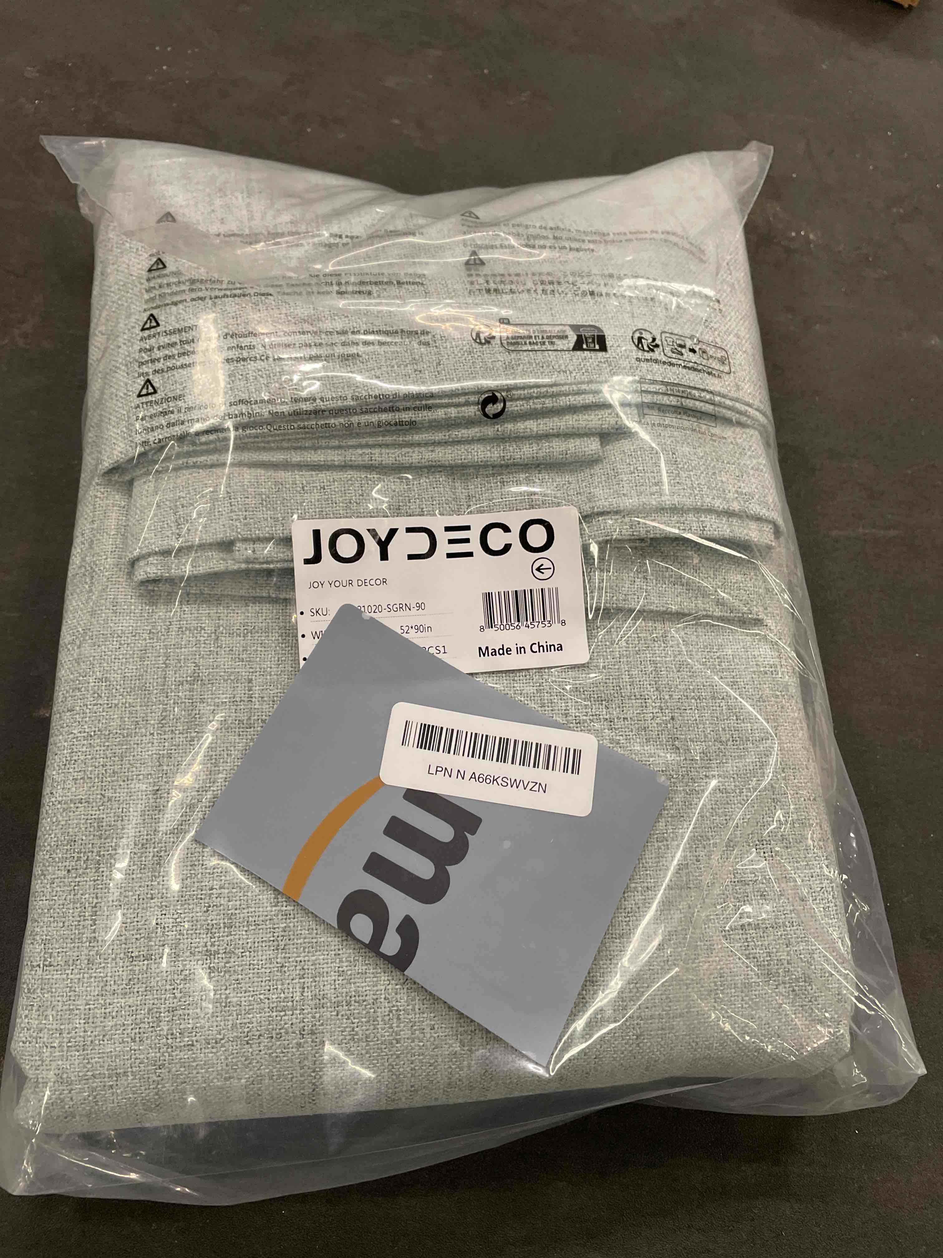 Condition photo showing Good Condition for Joydeco Blackout Curtains for Bedroom - 90 Inch Long 100% Light Blocking 2 Panels Sage Green Drapes, Thermal Insulated Room Darkening Curtains, Linen Textured for Living Room, Rod Pocket & Back Tabs Sage Green 52"W x 90"L (Pack of 2)