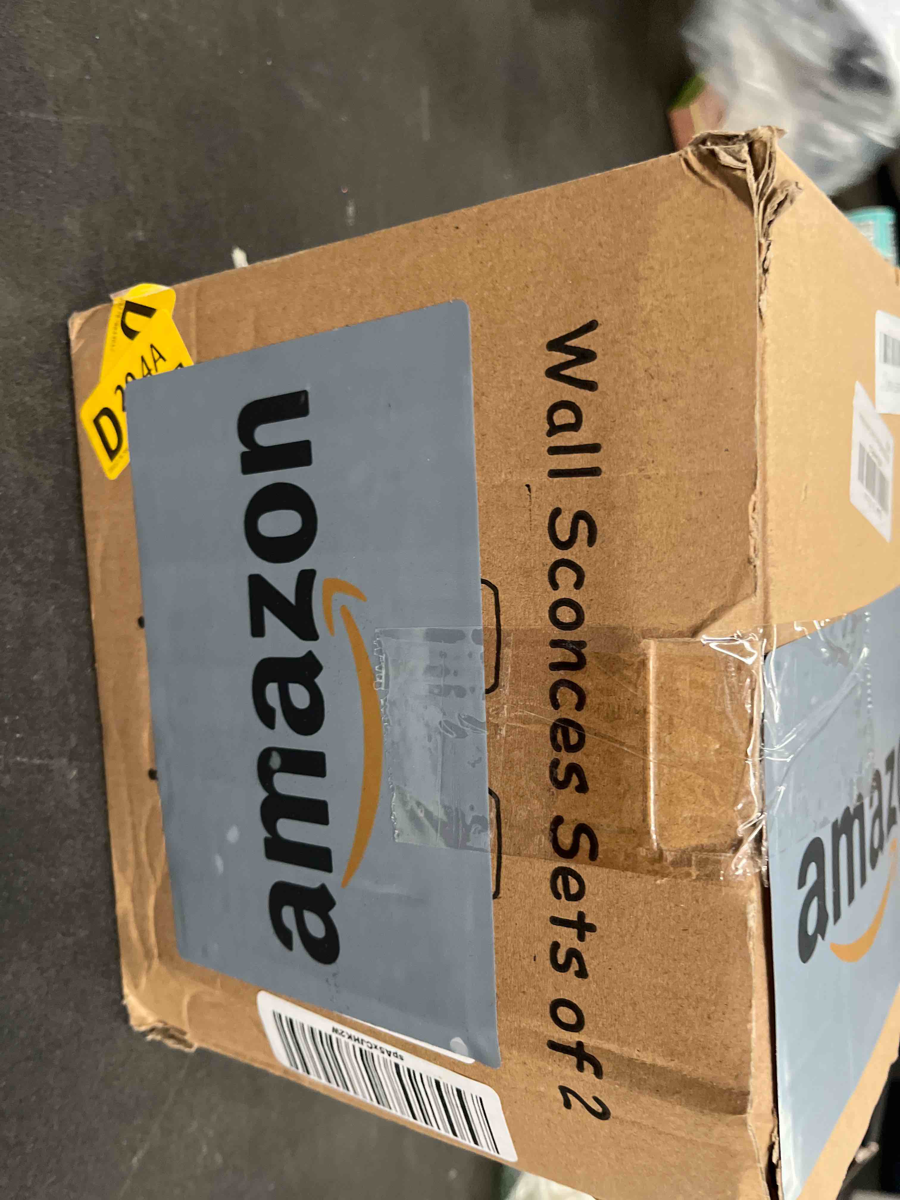 Condition photo showing Good Condition for Wall Sconces Sets of 2, Retro Industrial Wall Lamps, Bathroom Vanity Sconces Wall Lighting with White Fabric Shade, Suitable for Bedroom Living Room Corridor Kitchen Gold1