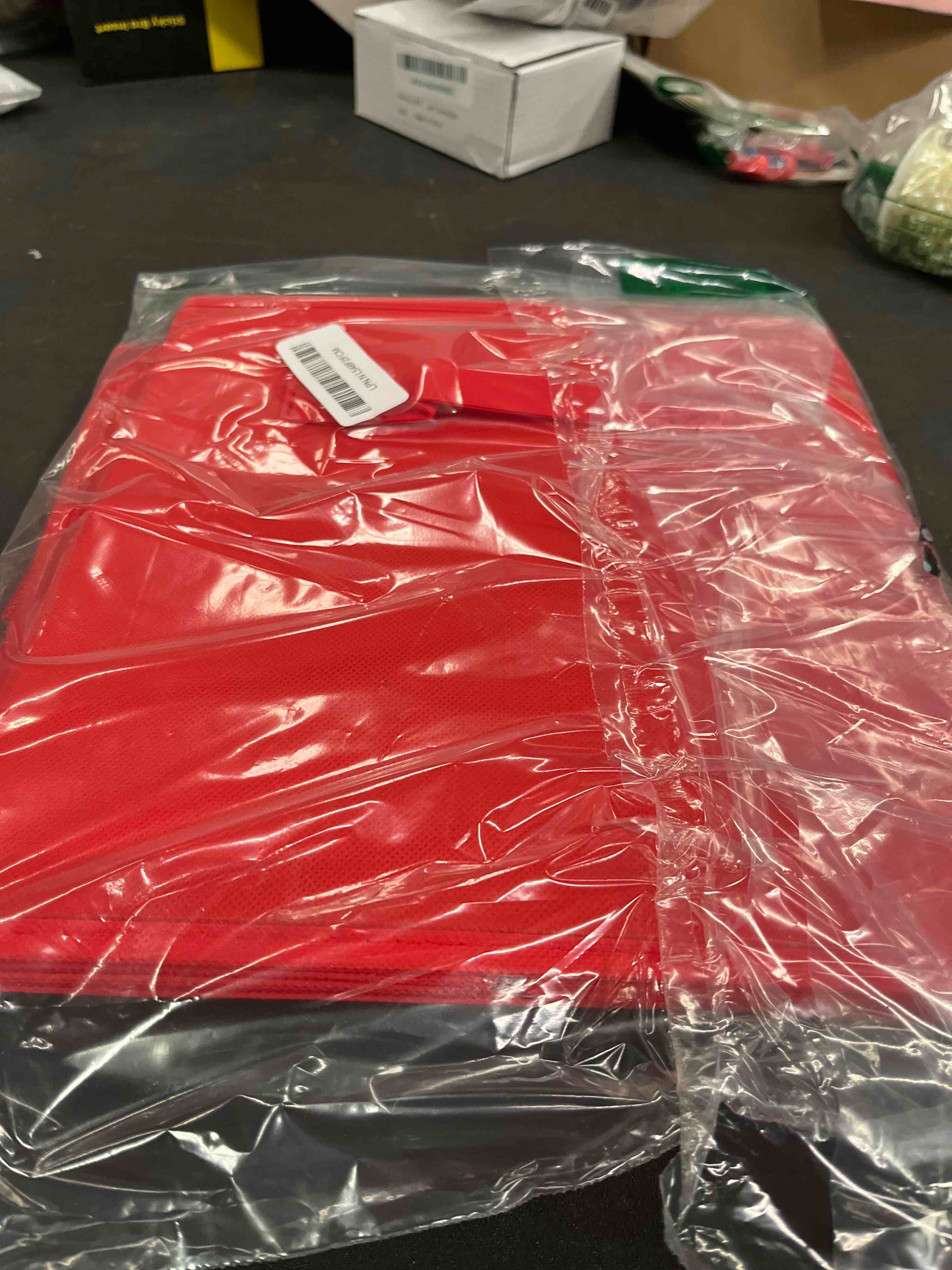 Condition photo showing Good Condition for ShellKingdom Storage Bins, Foldable Fabric Storage Cubes and Cloth Storage Organizer Drawer for Closet and Toys Storage, 2 Pack (Red) Red 2