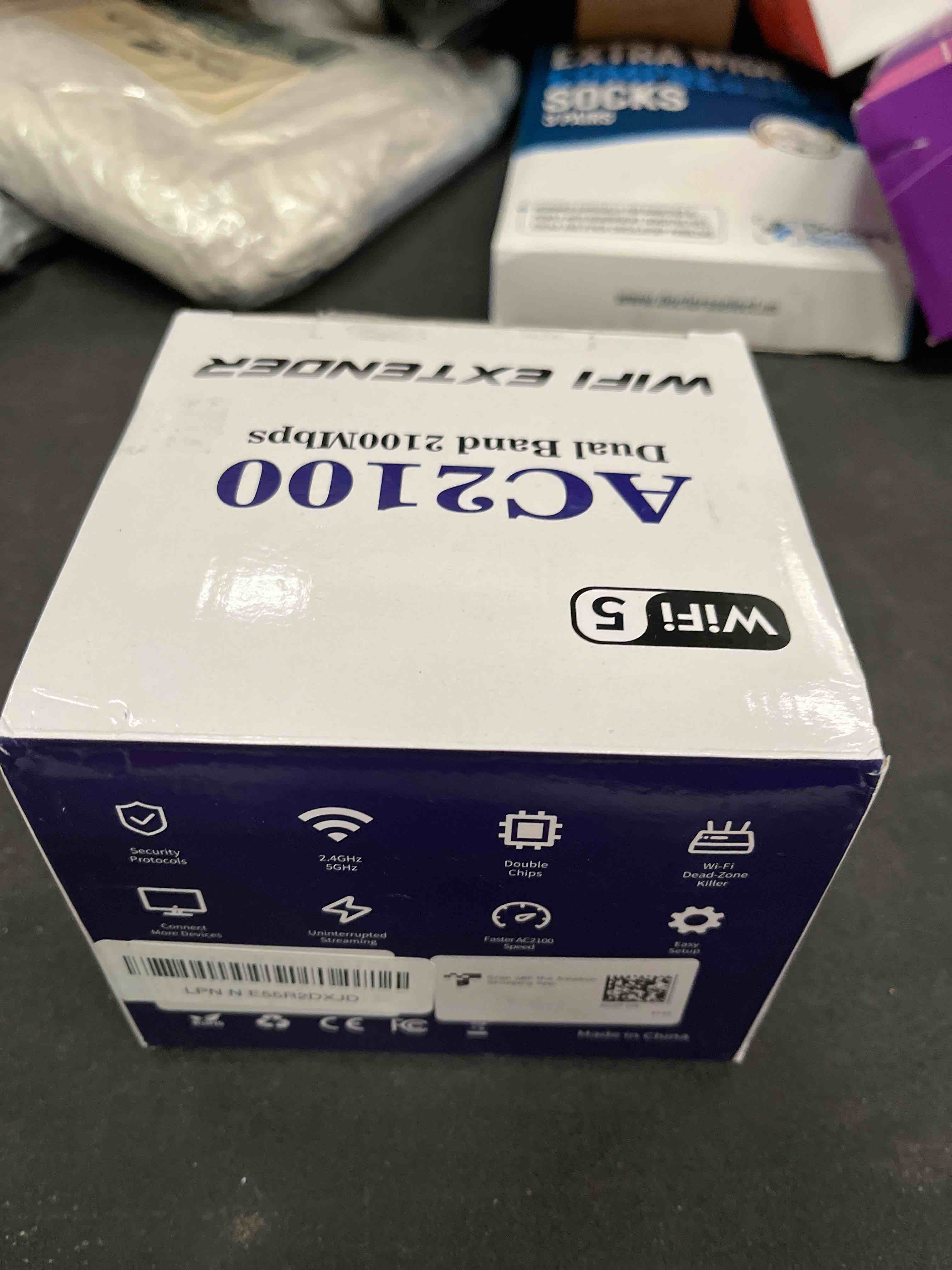 Condition photo showing Good Condition for 2025 AC2100 WiFi Extender - WiFi Extender Signal Booster with Gigabit Ethernet Port, WiFi Booster Dual-Band(5.8G&2.4G) Coverage to 12888 sp.ft, Faster Speed, Compatible with Multiple Devices