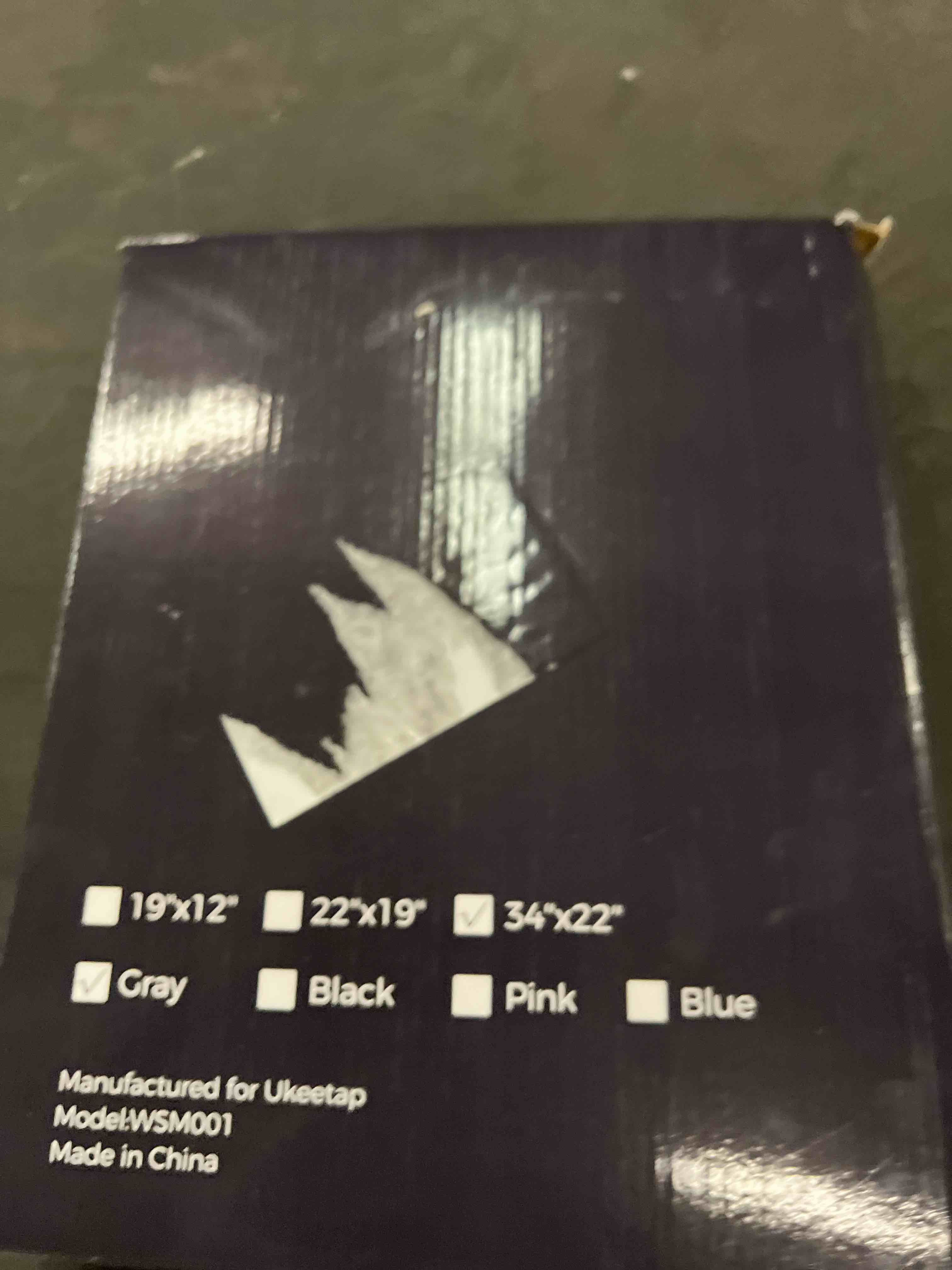 Condition photo showing Good Condition for 34" x 22" Extra Thick Waterproof Silicone Mat with Raised Edge, Under Sink Mat for Kitchen & Bathroom, Kitchen Cabinet Liner, Multi-Purpose for Storage & Protection, Gray Gray 34" x 22"