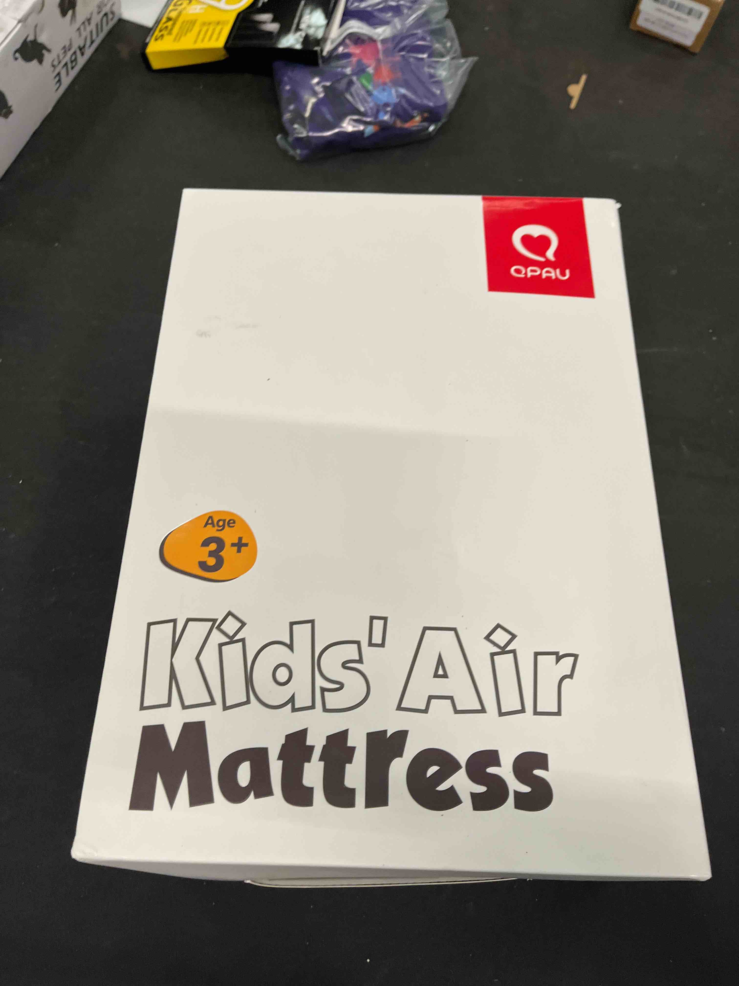 Condition photo showing Good Condition for QPAU Inflatable Toddler Travel Bed with Tent – Lightweight Blow Up Kids Air Mattress with Hand Pump – Indoor & Outdoor Portable Sleeping Solution for Camping, Travel, Home, Grandma’s – Ages 3+ A-Khaki Gray