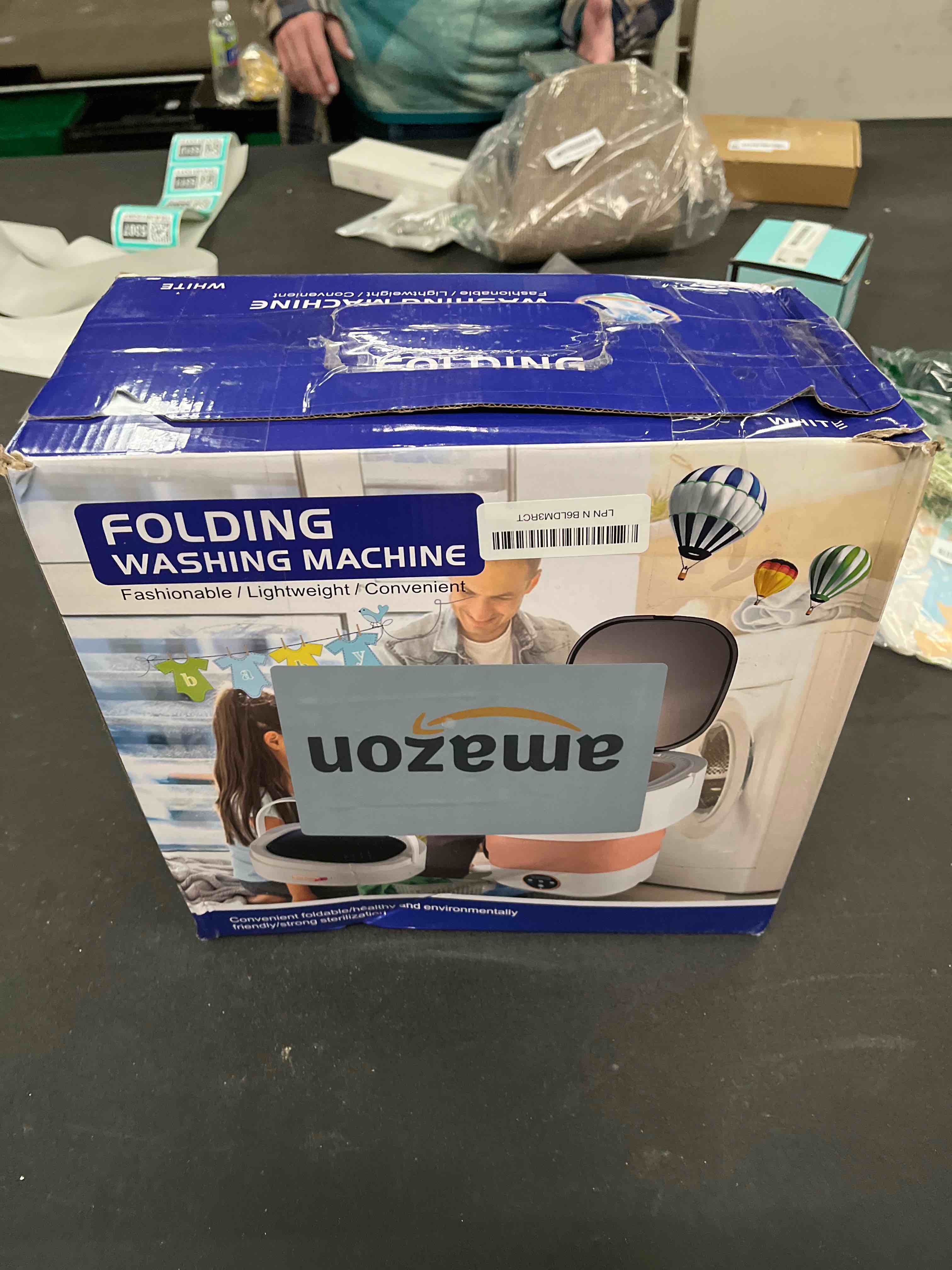 Condition photo showing Good Condition for 16L Portable Washing Machine with 30 Laundry Tablets, Mini Foldable Washer for Underwear Baby Clothes Socks, 3 Washing Modes, Portable Washer Ideal for Dorms, Apartments, RVs & Camping