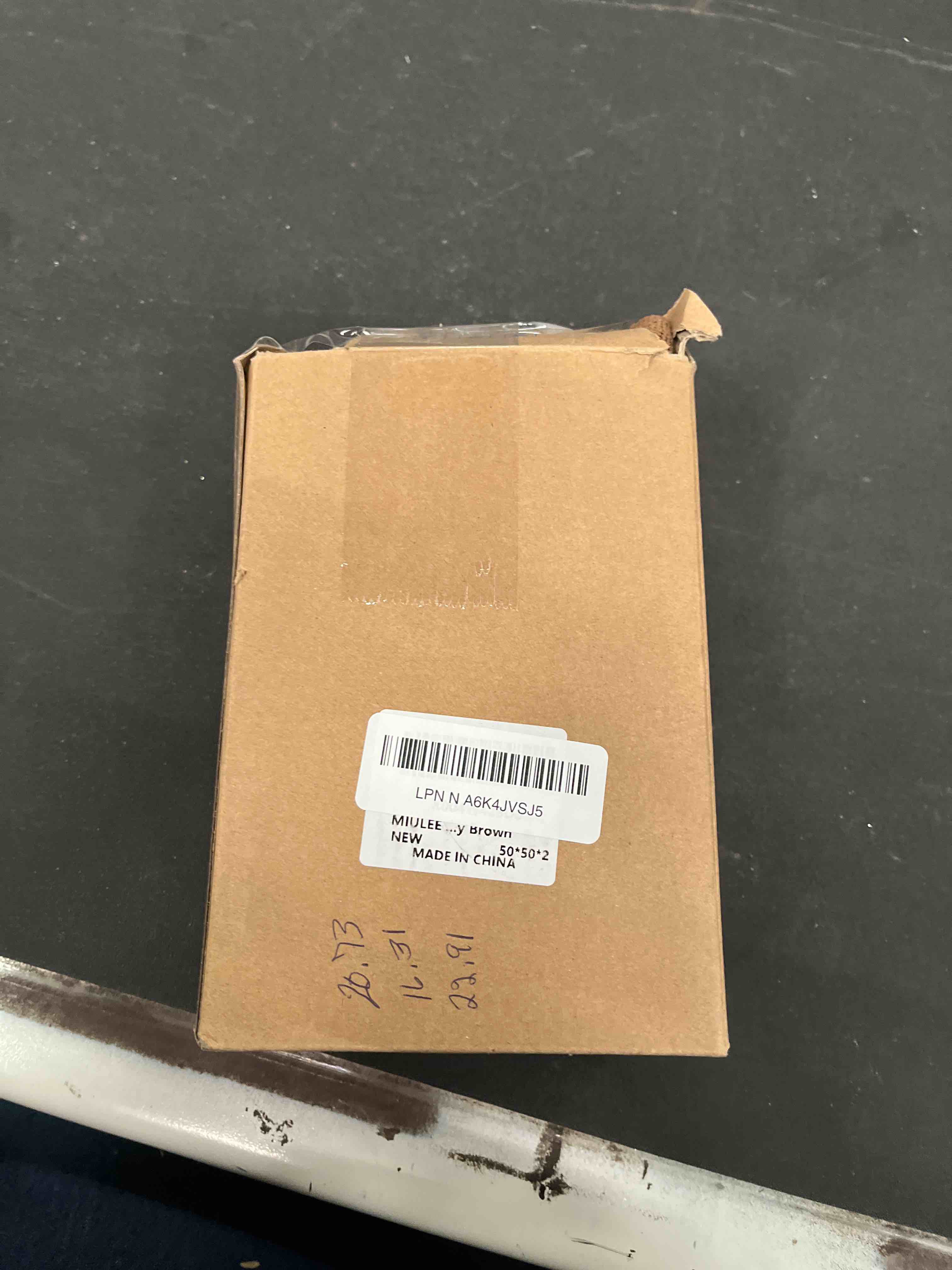 Condition photo showing Good Condition for MIULEE Pack of 2 Decorative Throw Pillow Covers Soft Chenille Throw Pillows Solid Neutral Farmhouse Textured Cushion Covers for Couch Sofa Bedroom Living Room 20x20 Inch,Honey Brown 20" x 20" (Pack of 2) Honey Brown