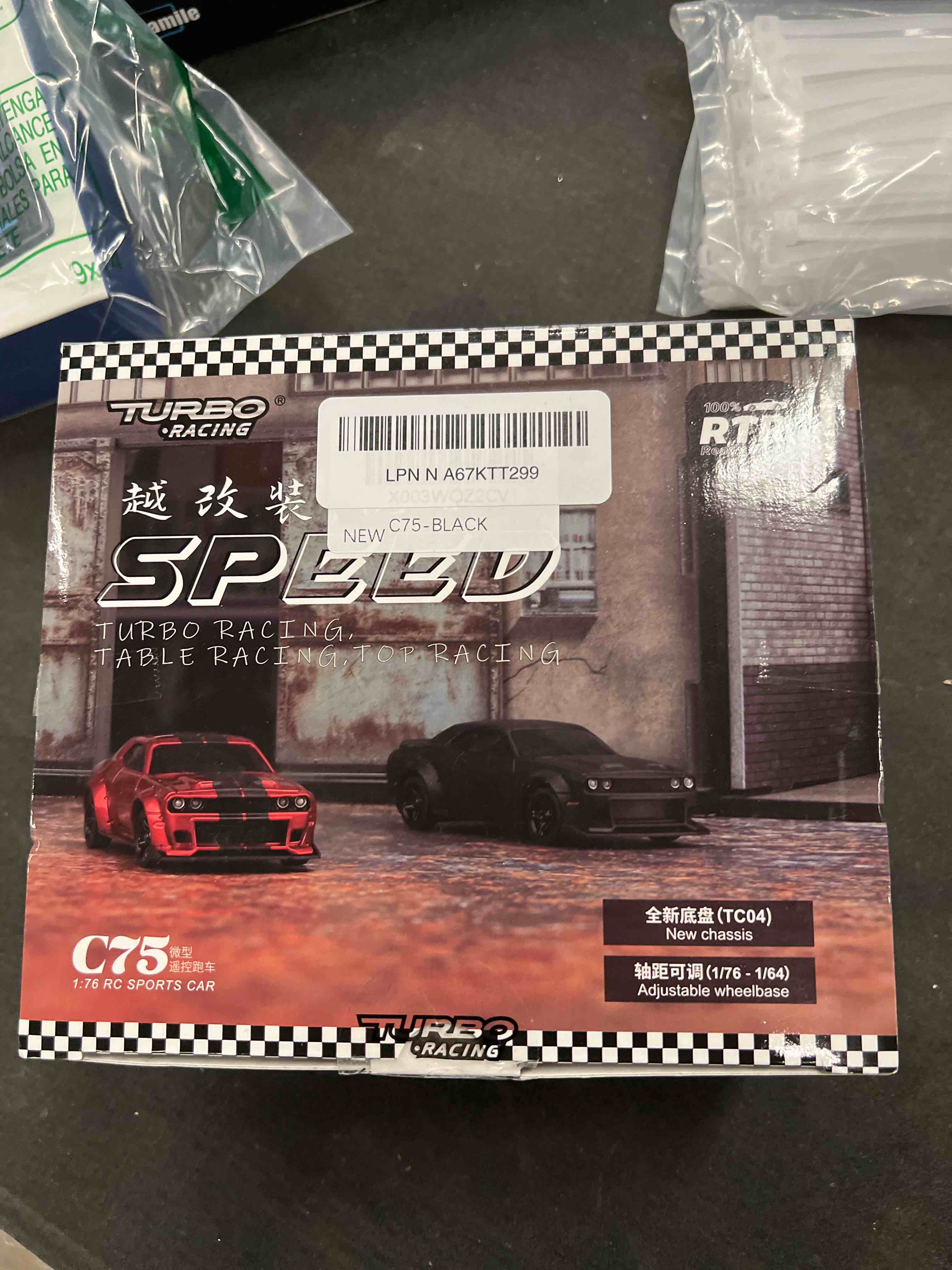Condition photo showing Good Condition for FLYCOLOR TurboRC 1:76 Mini Sports Car 4CH 2.4GHZ Remote Control Full Proportional RTR Kit with 2 Replaceable Body Shell (C75-Black) Black2-sports