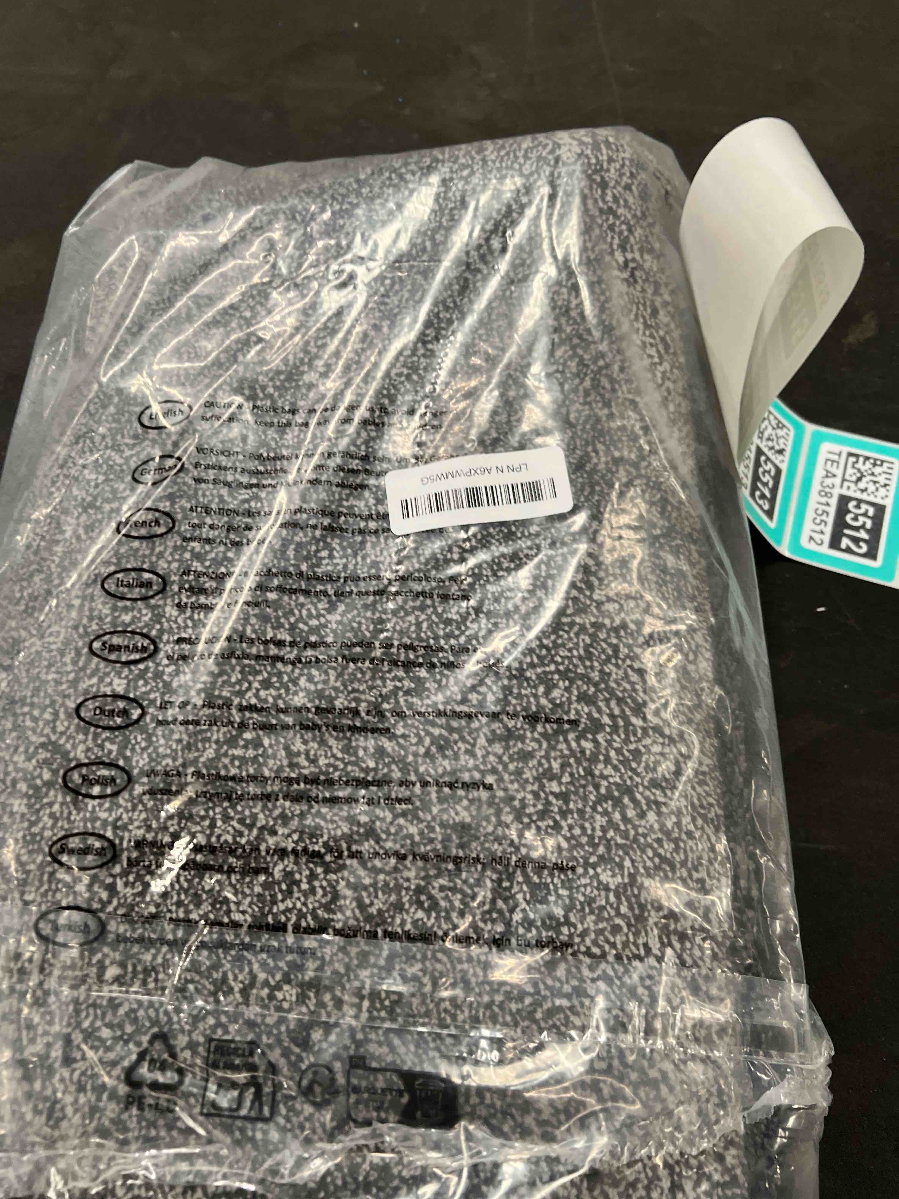 Condition photo showing Good Condition for PURRUGS Dirt Trapping Door Mat 34" x 59", Non-Slip Machine Washable Entryway Rug, Dog Doormat, Indoor Front Door Mat, Super Absorbent Entry Rug for Muddy Shoes & Paws, Light Grey-Dark Grey Light Grey-dark Grey 34" x 59"