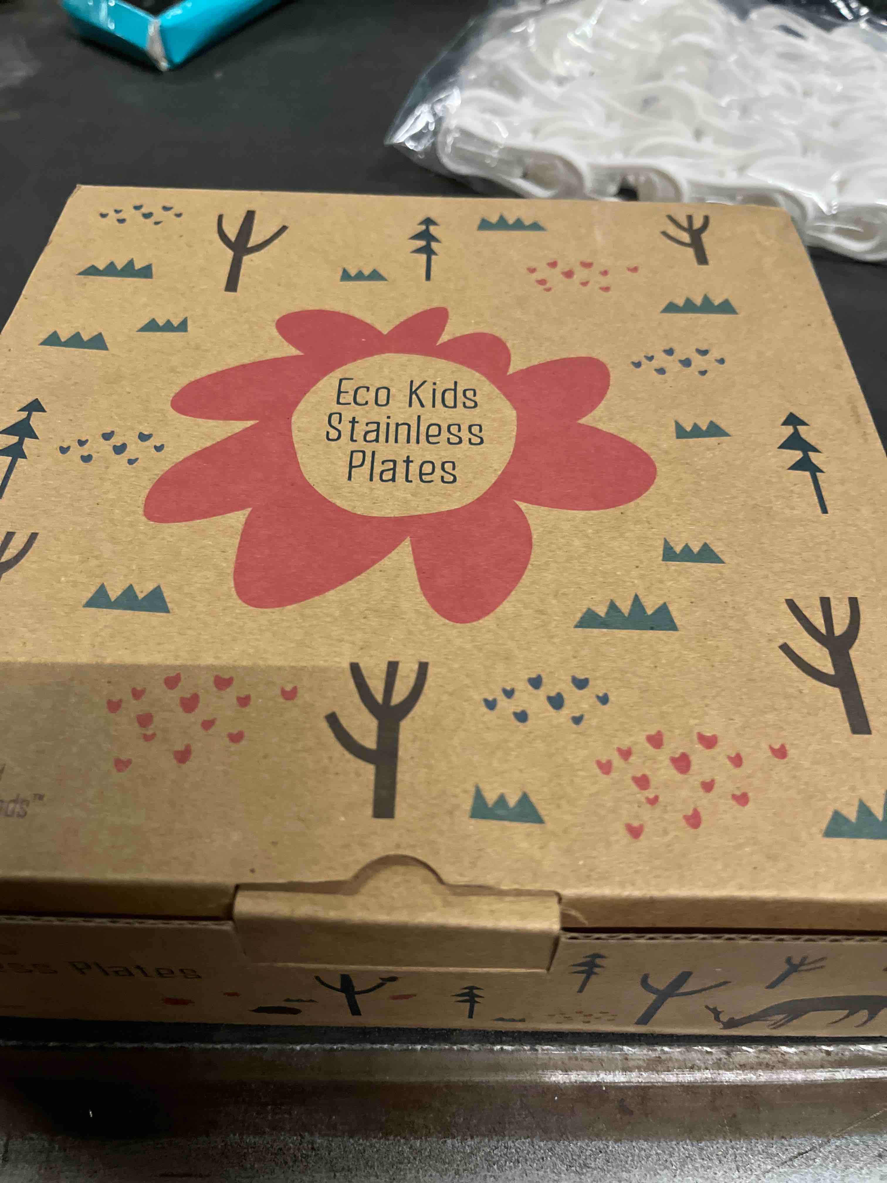 Elk and Friends Stainless Steel Divided Plates with Silicone Sleeve for Babies & Toddlers | Lids Inc