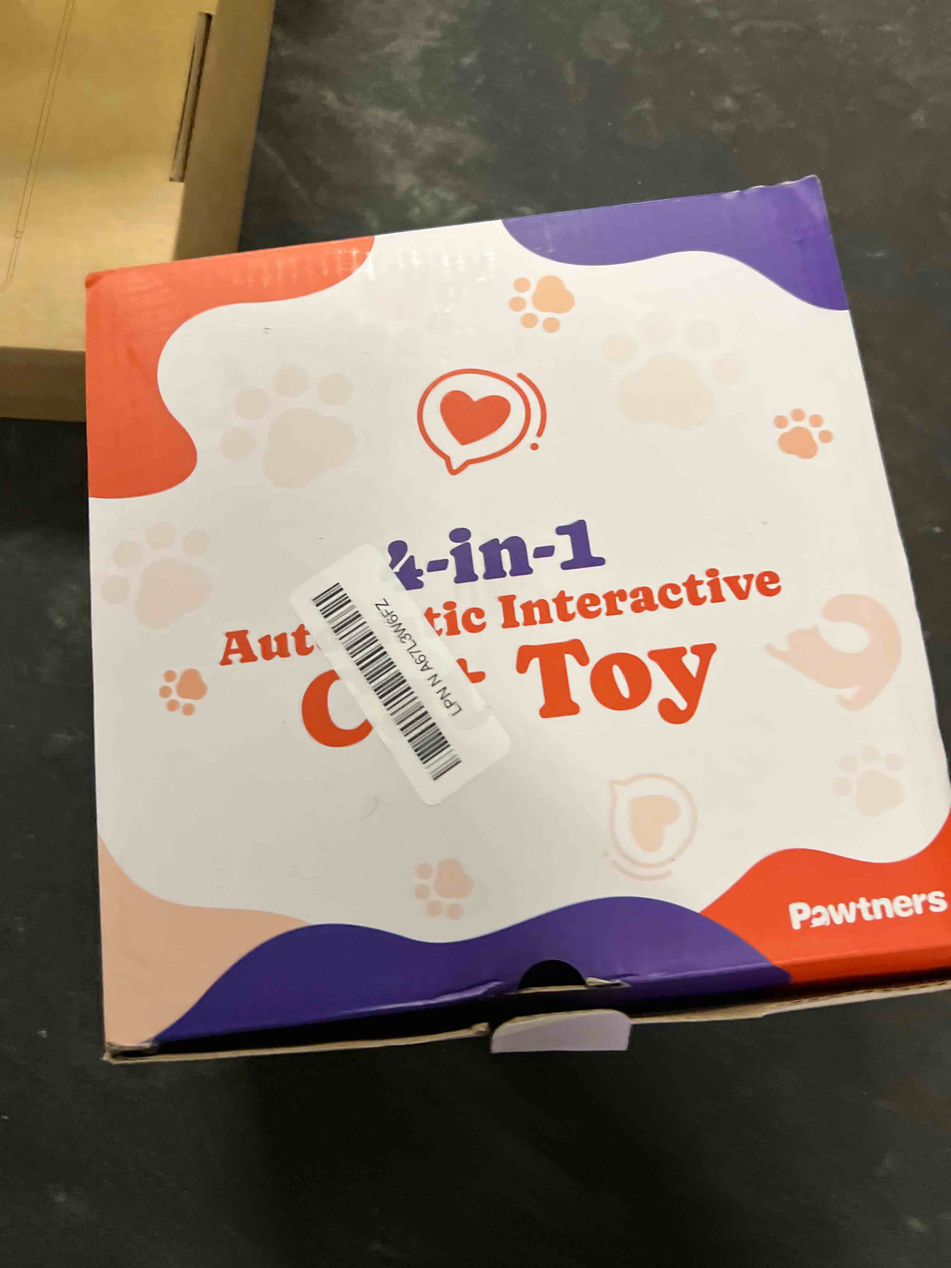 Condition photo showing Good Condition for Pawtners Interactive Cat Toy, 4 in 1 Automatic Interactive Kitten Toys for Indoor Cats Rechargeable with Fluttering Butterfly, Track Balls and Ambush Feather White Toy+8 Feathers+4 Balls