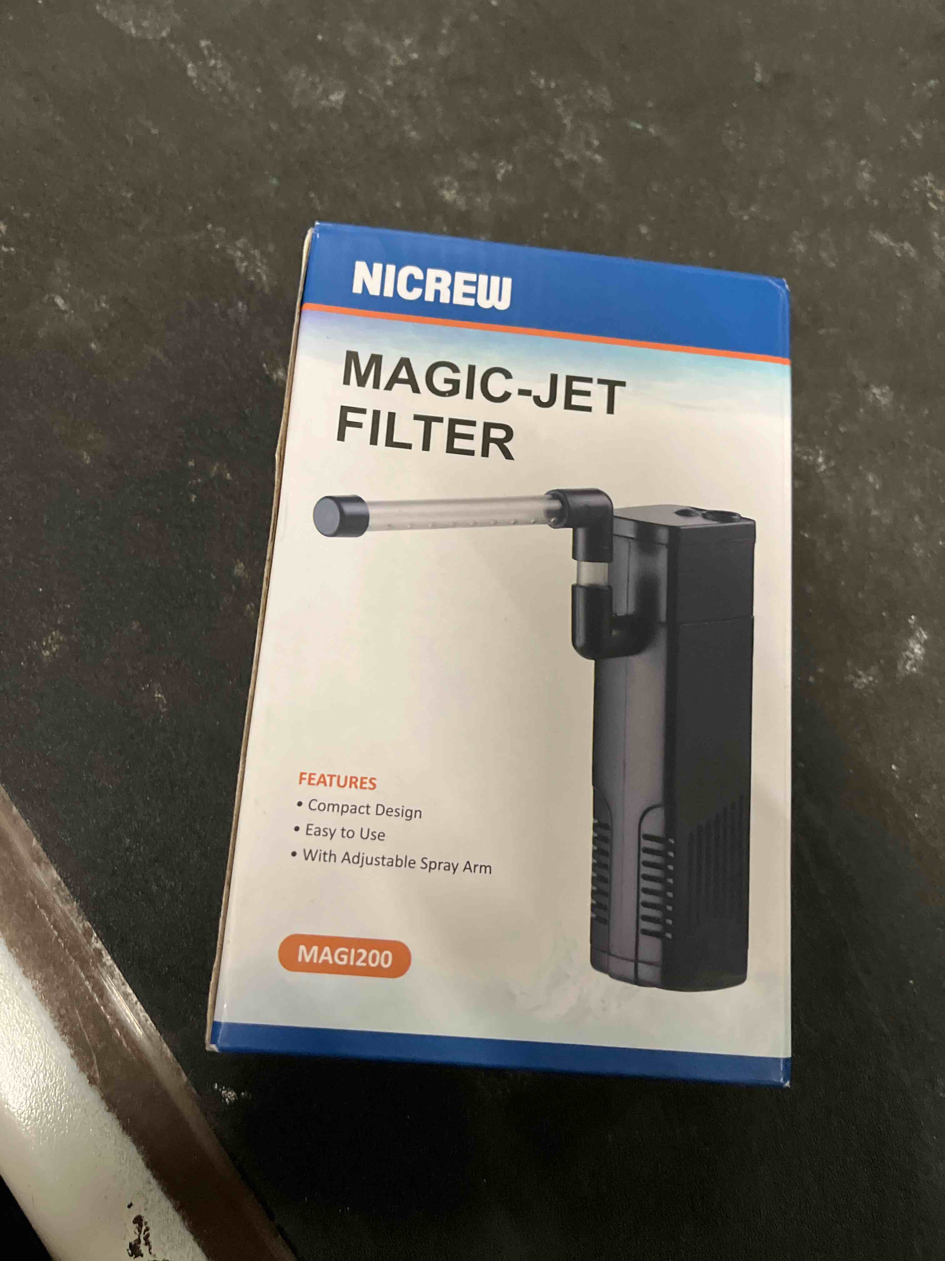 Condition photo showing Good Condition for NICREW Aquarium Internal Filter, Submersible Power Filter with Multiple Function for Fish Tanks 5-10 Gallon, 53 GPH, 5W Magi 200: 5 - 10 gal