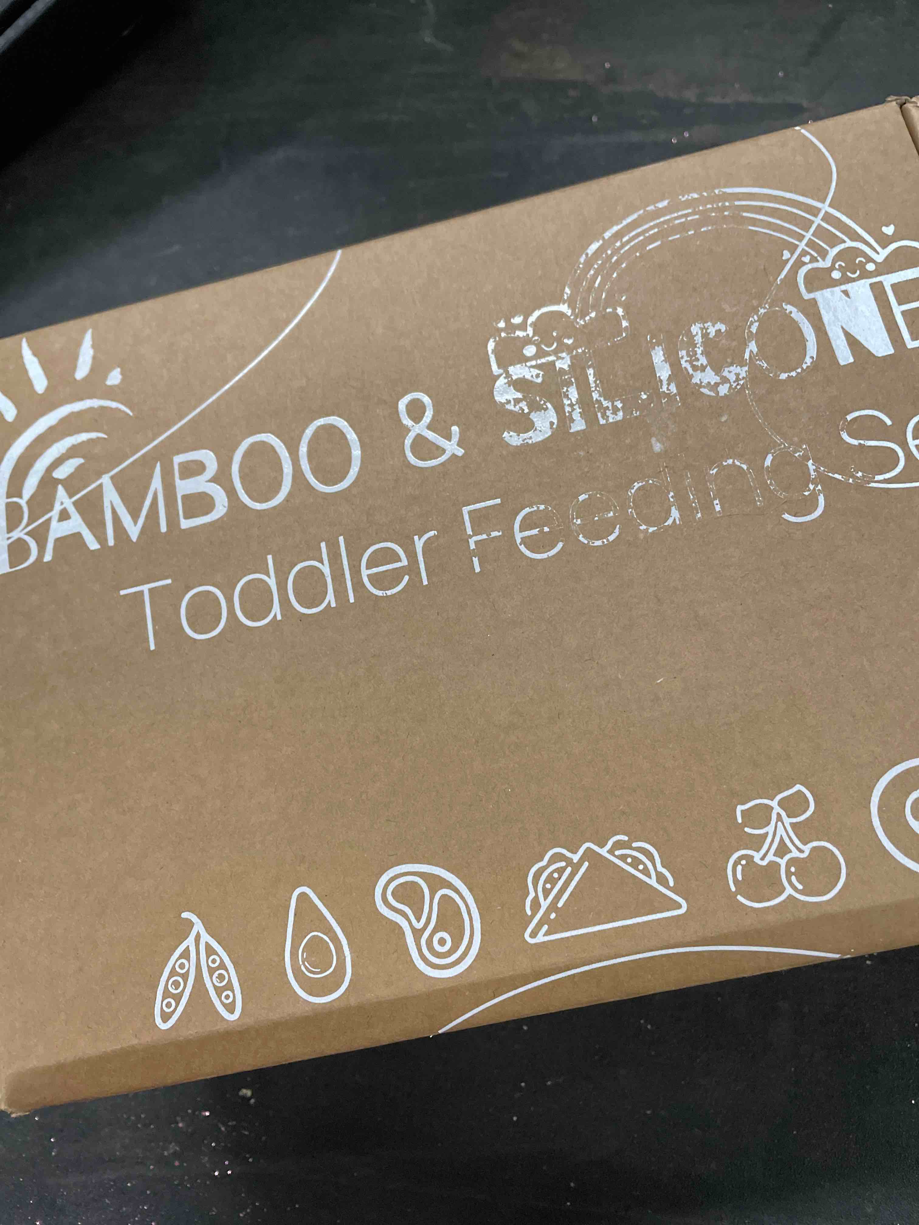 MingHoYo Bamboo Suction Plates Bowls Set for Baby Toddler - Includes Bamboo Bowl, Divided Plate, Sil