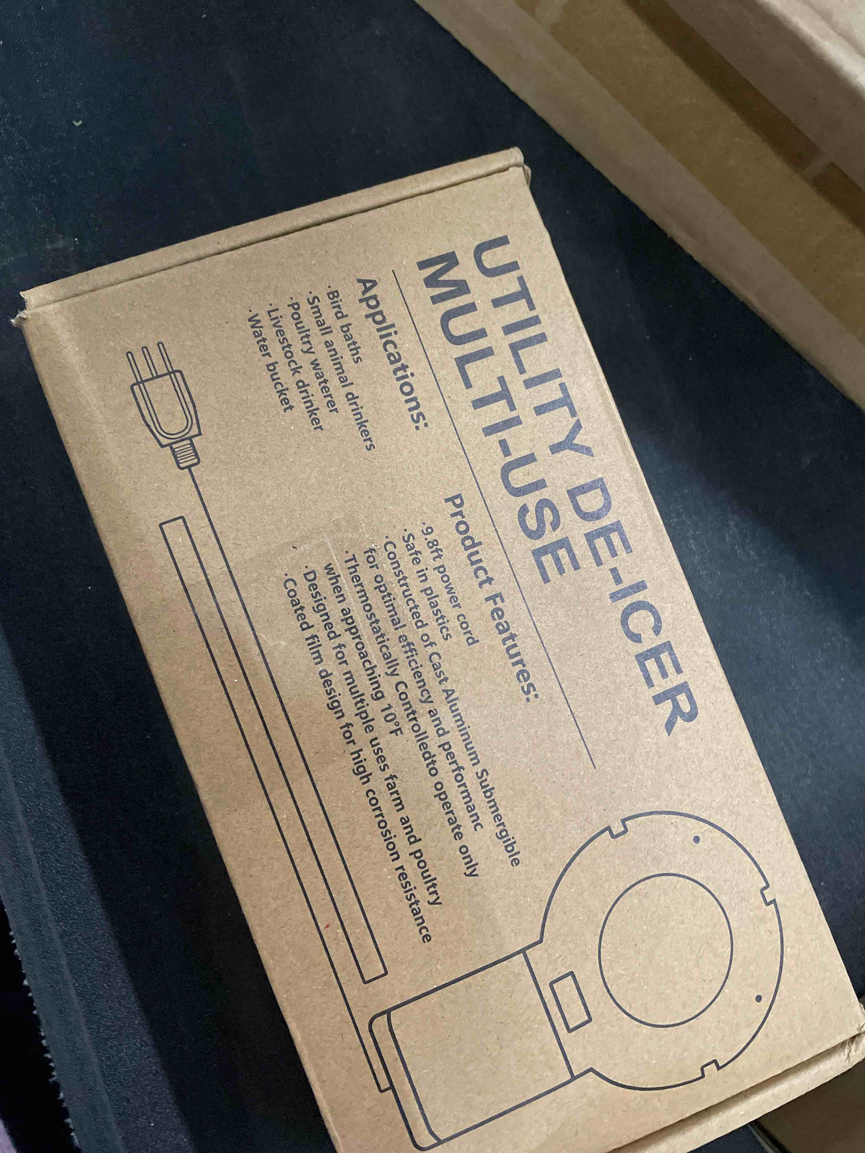 Condition photo showing Good Condition for Ttnde 1000W Utility De-Icer, Submergible Bird Bath Heater De-icer, Chicken Water Heater, Stock Tank