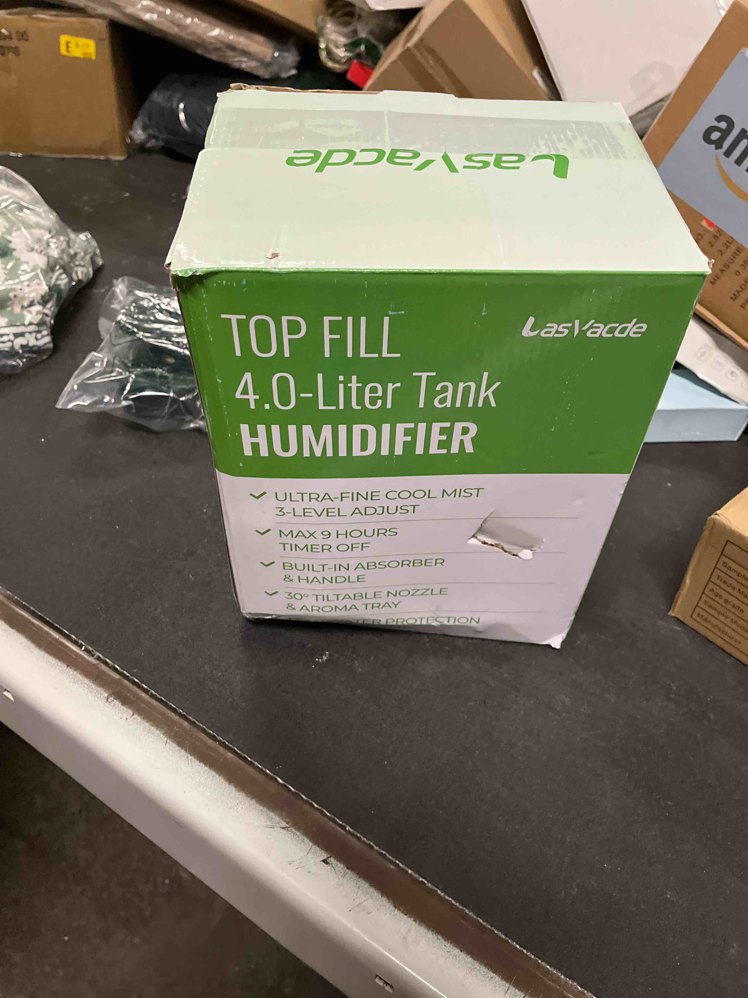 Condition photo showing Good Condition for Top Fill Humidifiers for Bedroom, 4.0L Tank Cool Mist Humidifiers for Large Room, 40H Runtime, 28dB Quiet Ultrasonic Air Humidifier for Home, Plants with 9H Timer, Aroma Tray