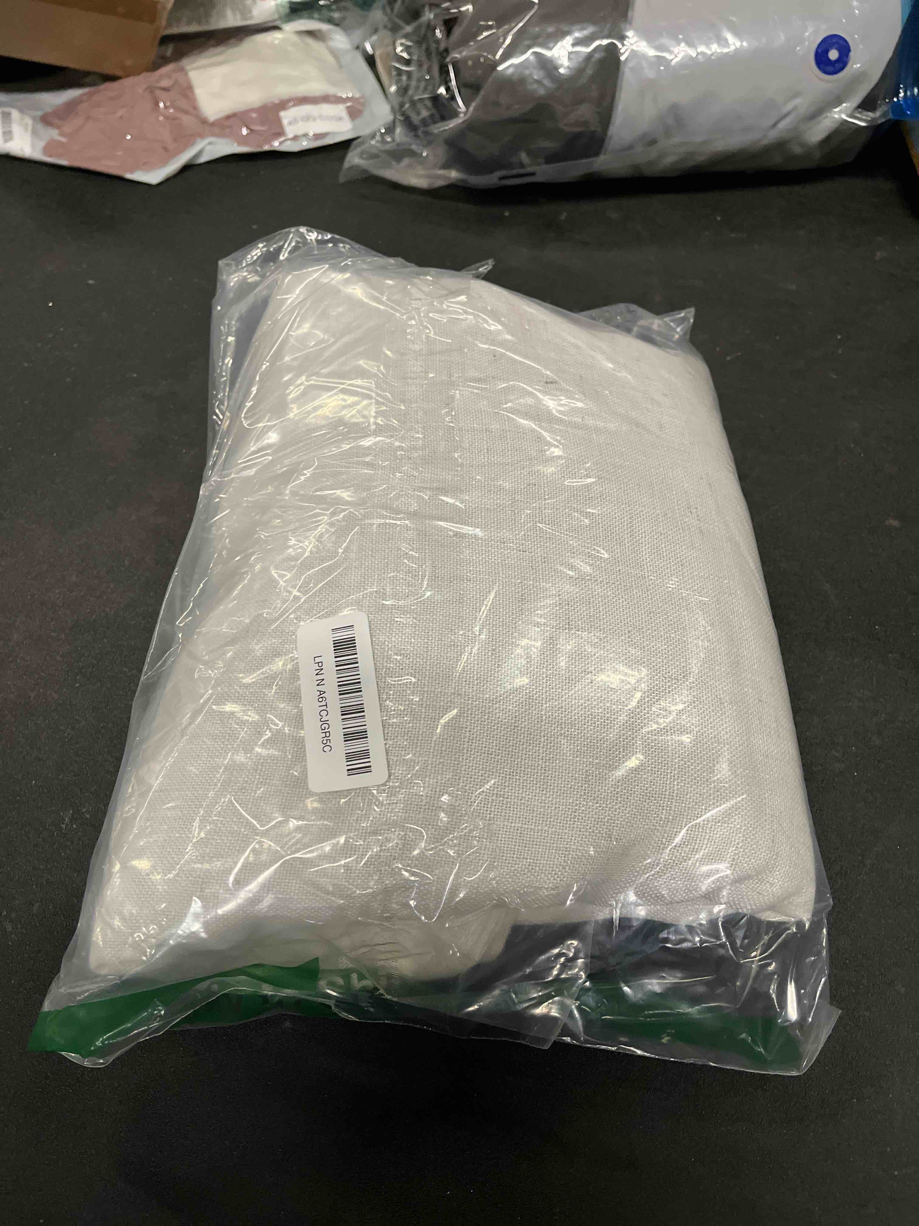 Condition photo showing Good Condition for Elrene Home Fashions Harrow Solid Texture Blackout Single Window Curtain Panel, 52"x84", Natural