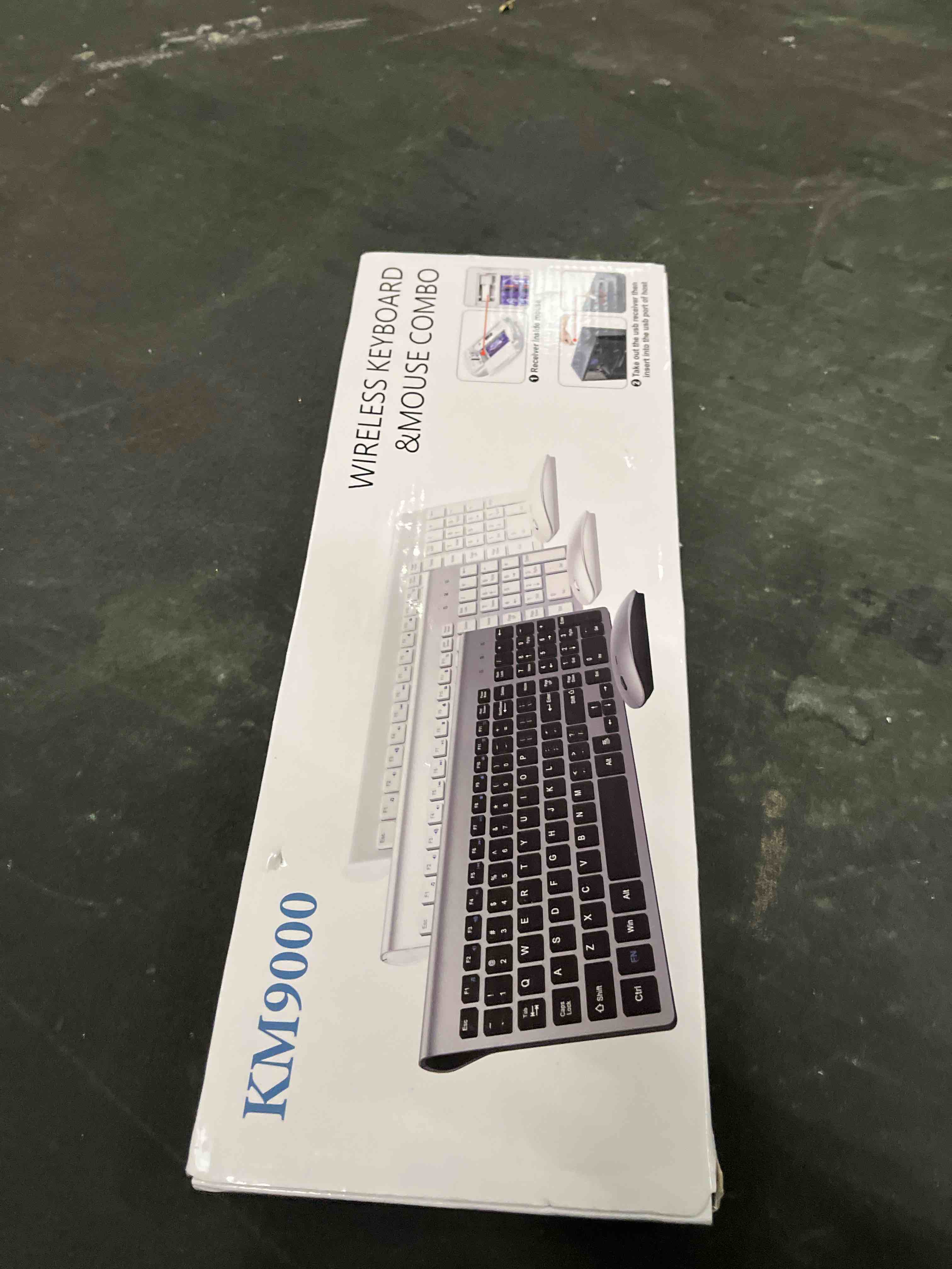 Condition photo showing Good Condition for Wireless Keyboard and Mouse Ultra Slim Combo, TopMate 2.4G Silent Compact USB 2400DPI Mouse and Scissor Switch Keyboard Set with Cover, Batteries Included, for PC/Laptop/Windows/Mac - White