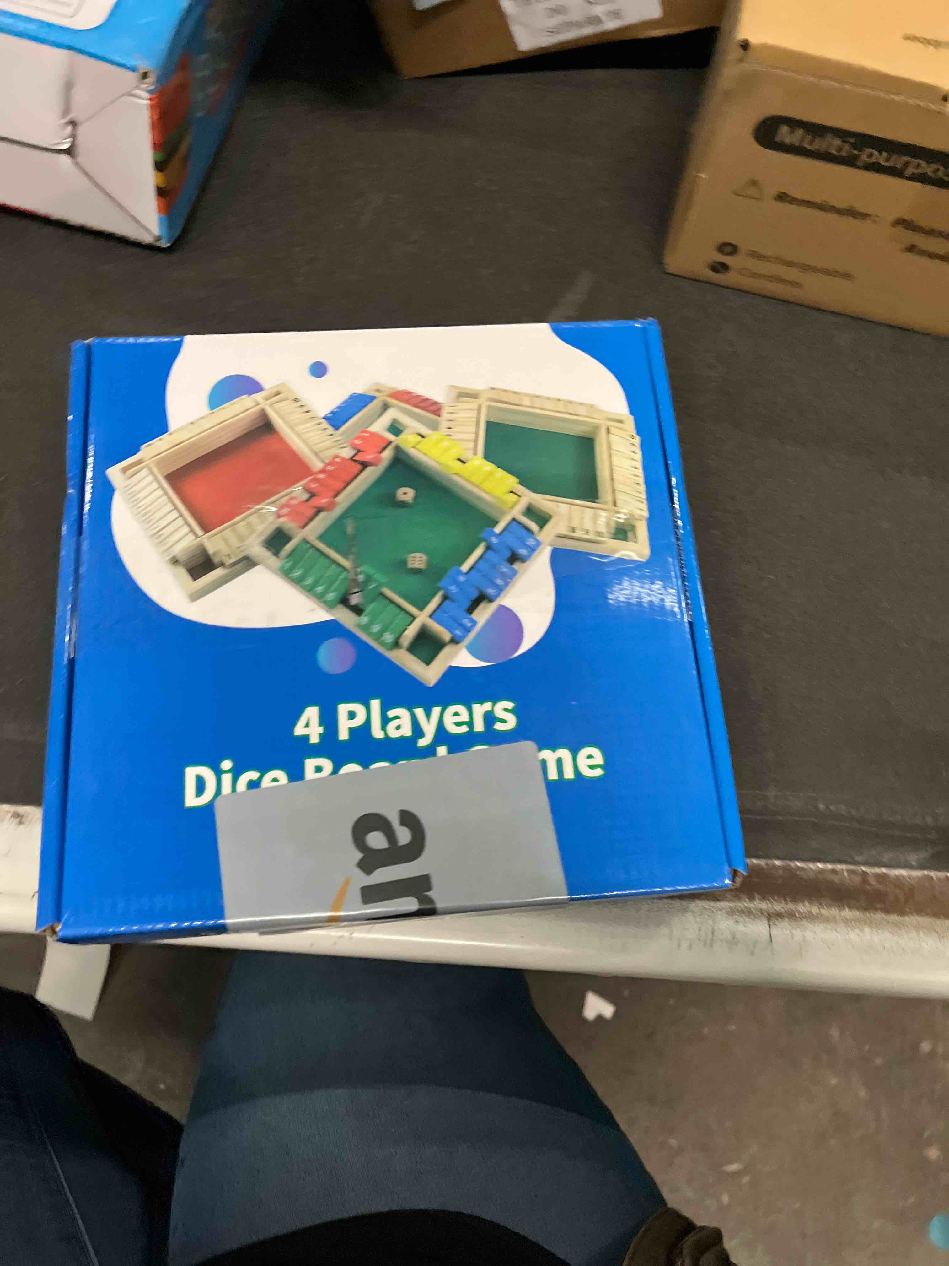 Condition photo showing Good Condition for Shut The Box Dice Game 2-4 Players, Wooden Board Table Math Game with 8 Dices, Classic Tabletop Version Family Games for Adults and Kids