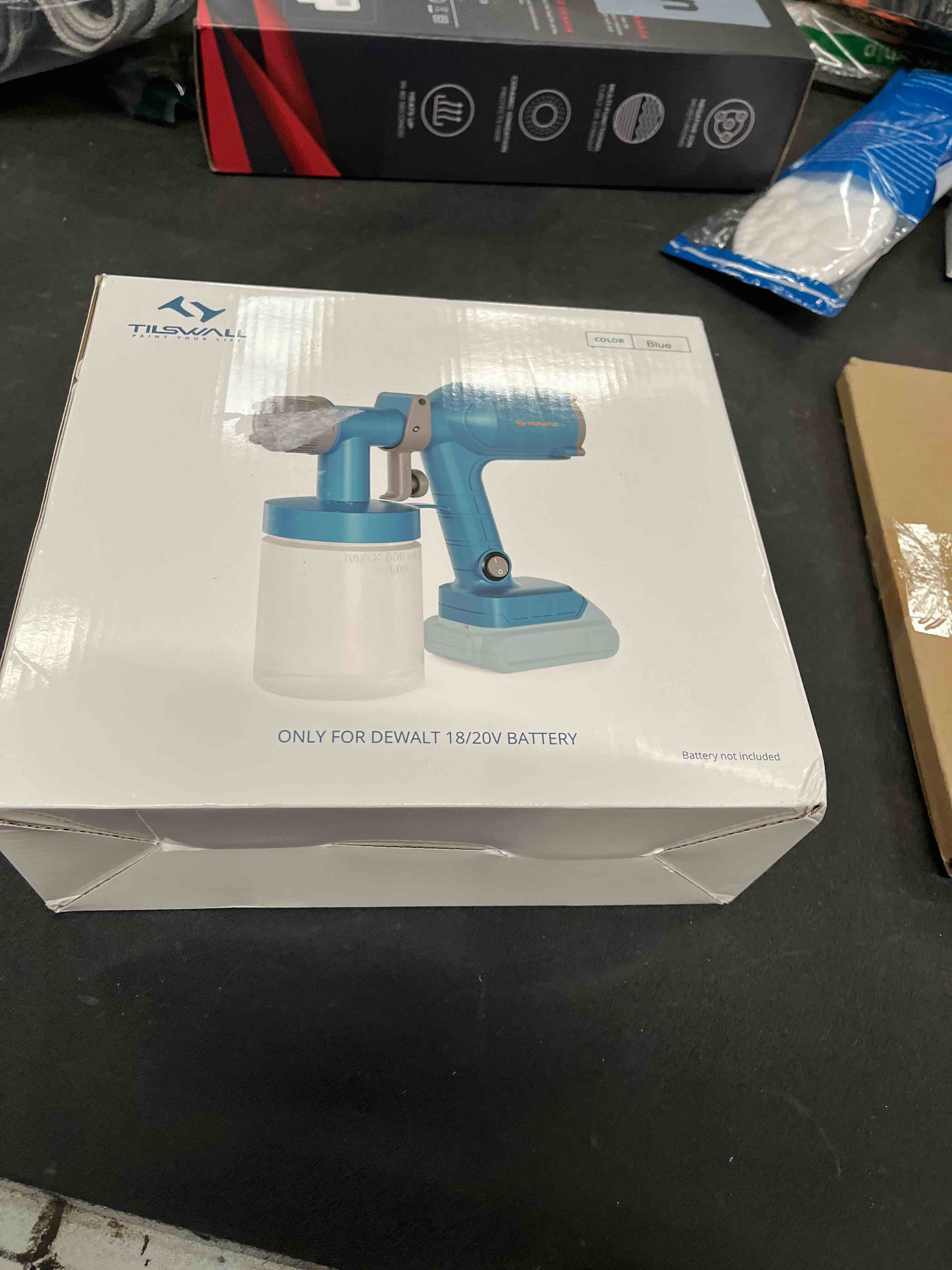 Tilswall Ultra-Light Cordless Paint Sprayer Compatible with Dewalt 20V Battery (Battery Not Included