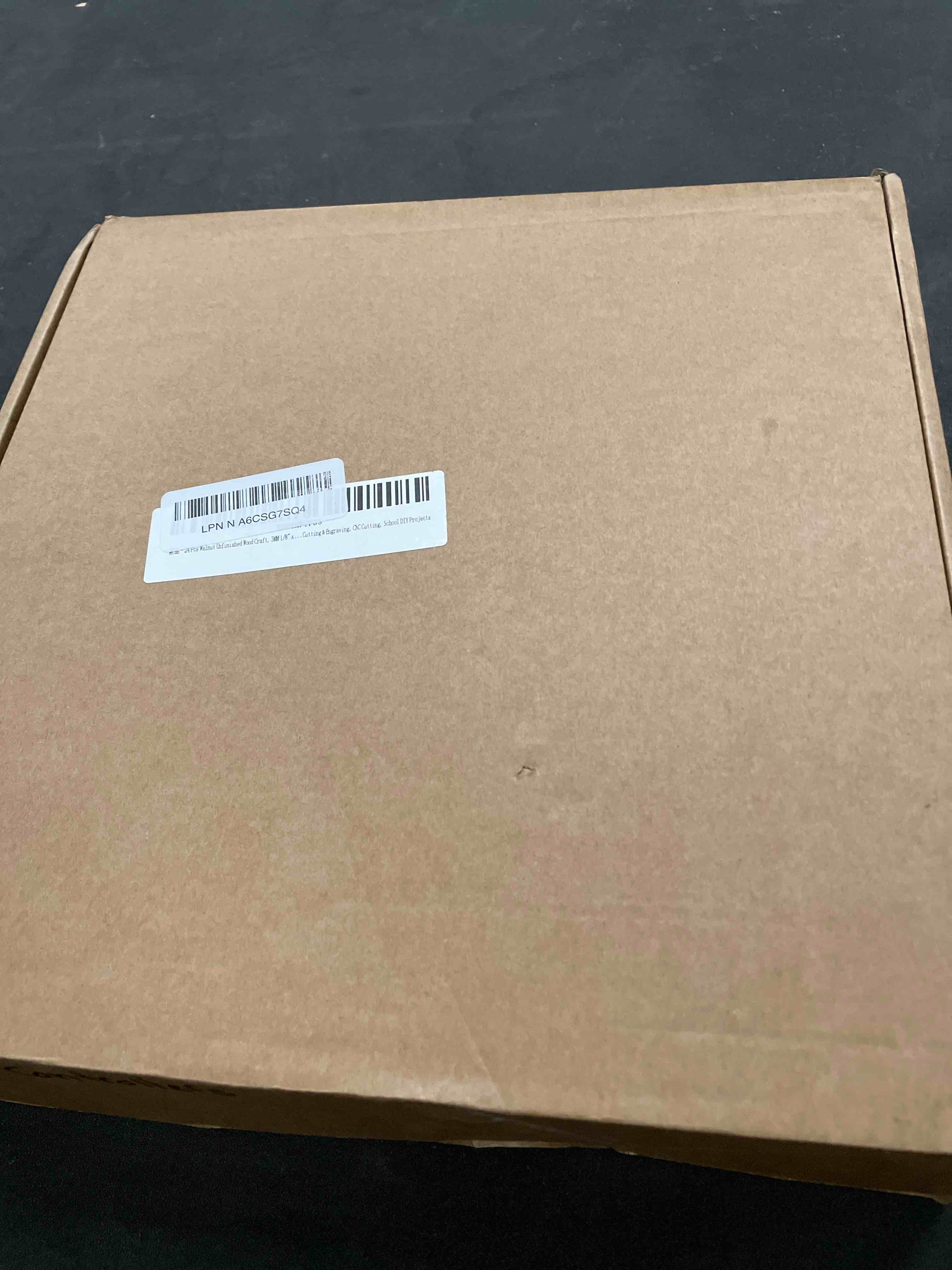 Condition photo showing Good Condition for 24 Pcs Walnut Unfinished Wood Craft, 3MM 1/8" x 12" x 12" Walnut Unfinished Plywood for Laser Cuttin