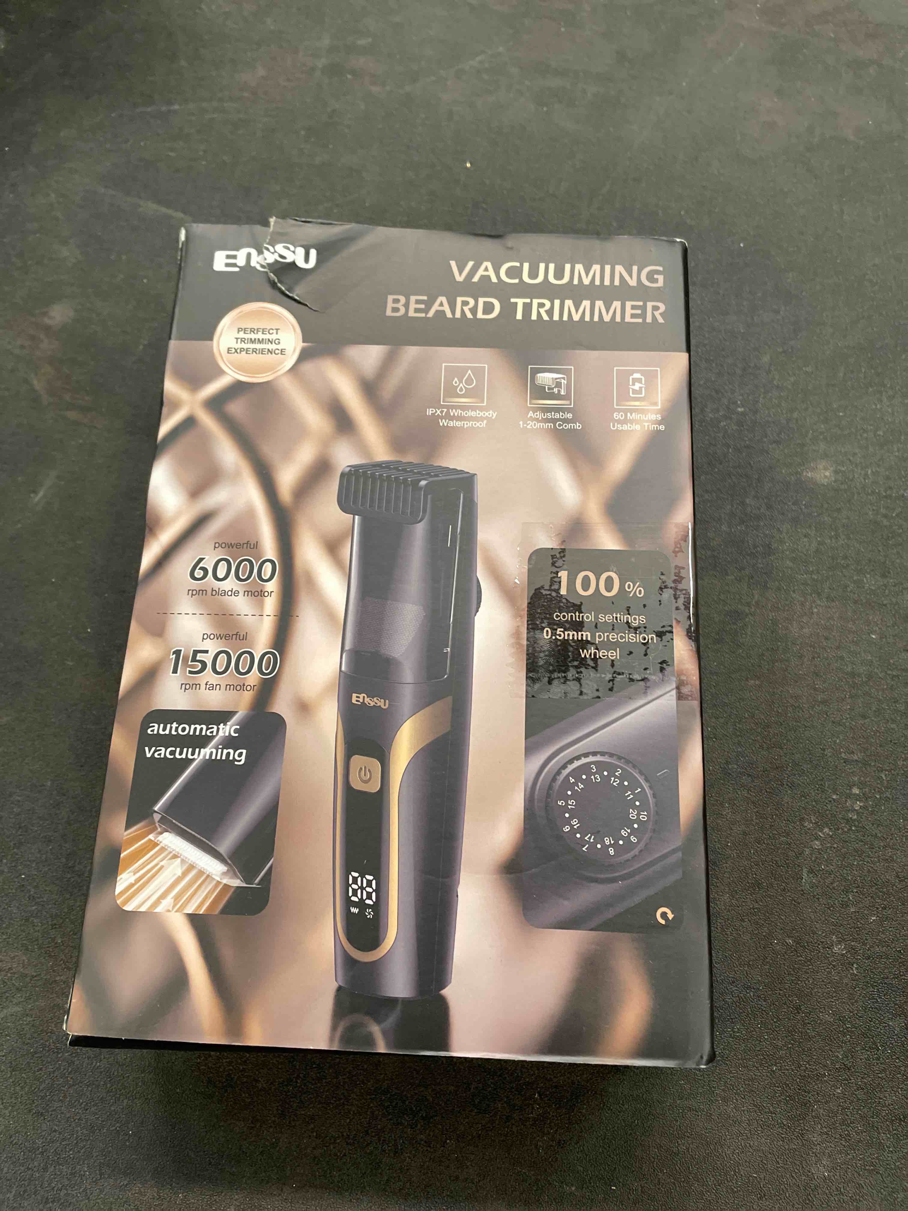 Condition photo showing Good Condition for Beard Trimmer for men, Vacuum Mustache Trimmer with Type-C Charging, IPX7 Waterproof Electric Shaver