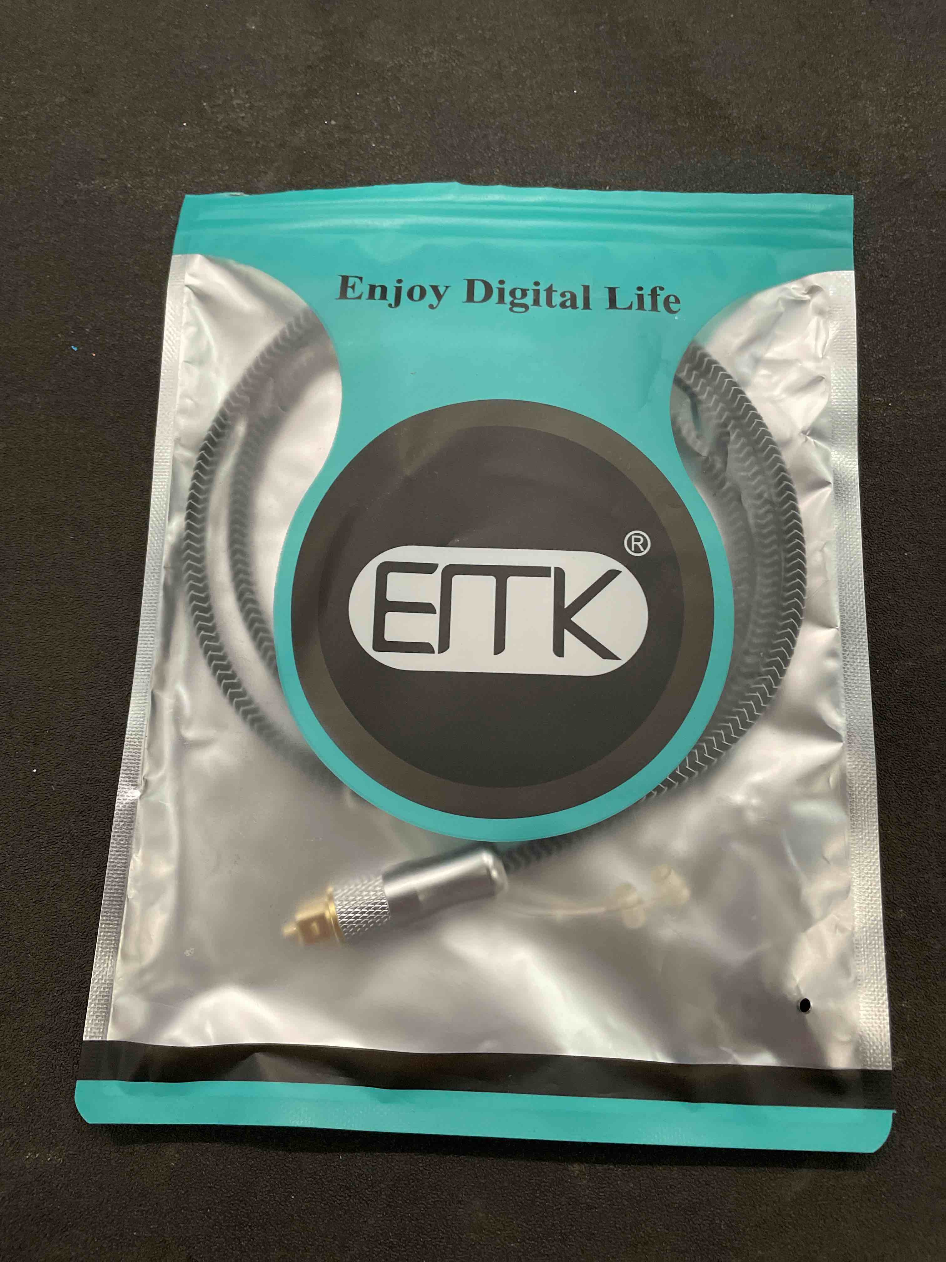 Condition photo showing Good Condition for EMK 24K Gold-Plated Optical Audio Cable [3ft/1M] - Digital Toslink SPDIF Cable Compatible with Soundbar to TV, Home Theater - High-Speed Fiber Optic Cable (Silver) 3 Feet/1M 24K Gold-Plated Optical Silver1