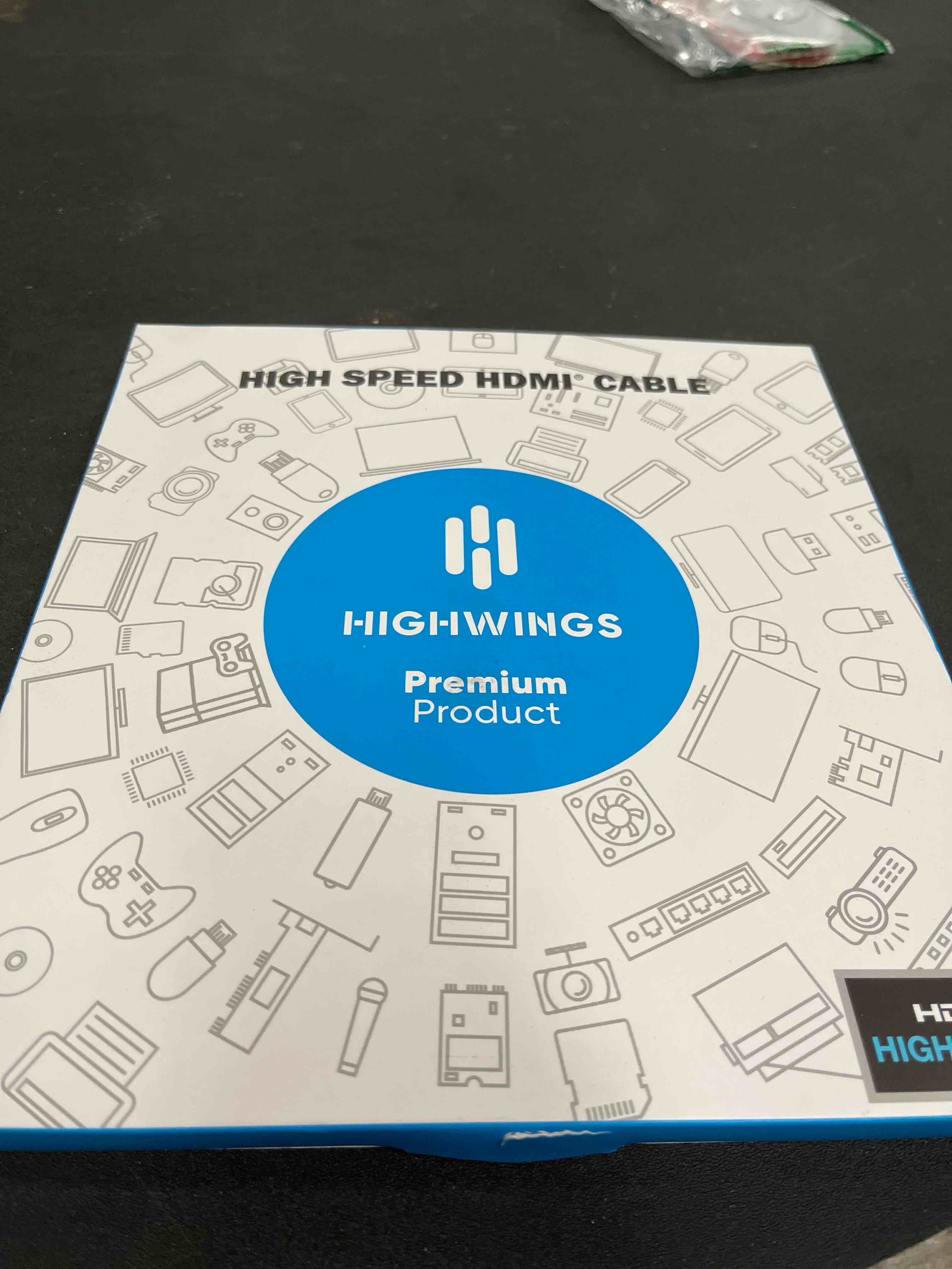 Condition photo showing Good Condition for Highwings Long HDMI Cable 15 FT, 4K 8K 10K HDMI 2.1 Cord Ultra High Speed [in-Wall CL3 Rated, 8K@60Hz 4K@120Hz Video 48Gbps], Fit, Durable, Flexible, eARC, HDCP, Compatible for Ethernet SoundBar 15 feet Bidirectional Black