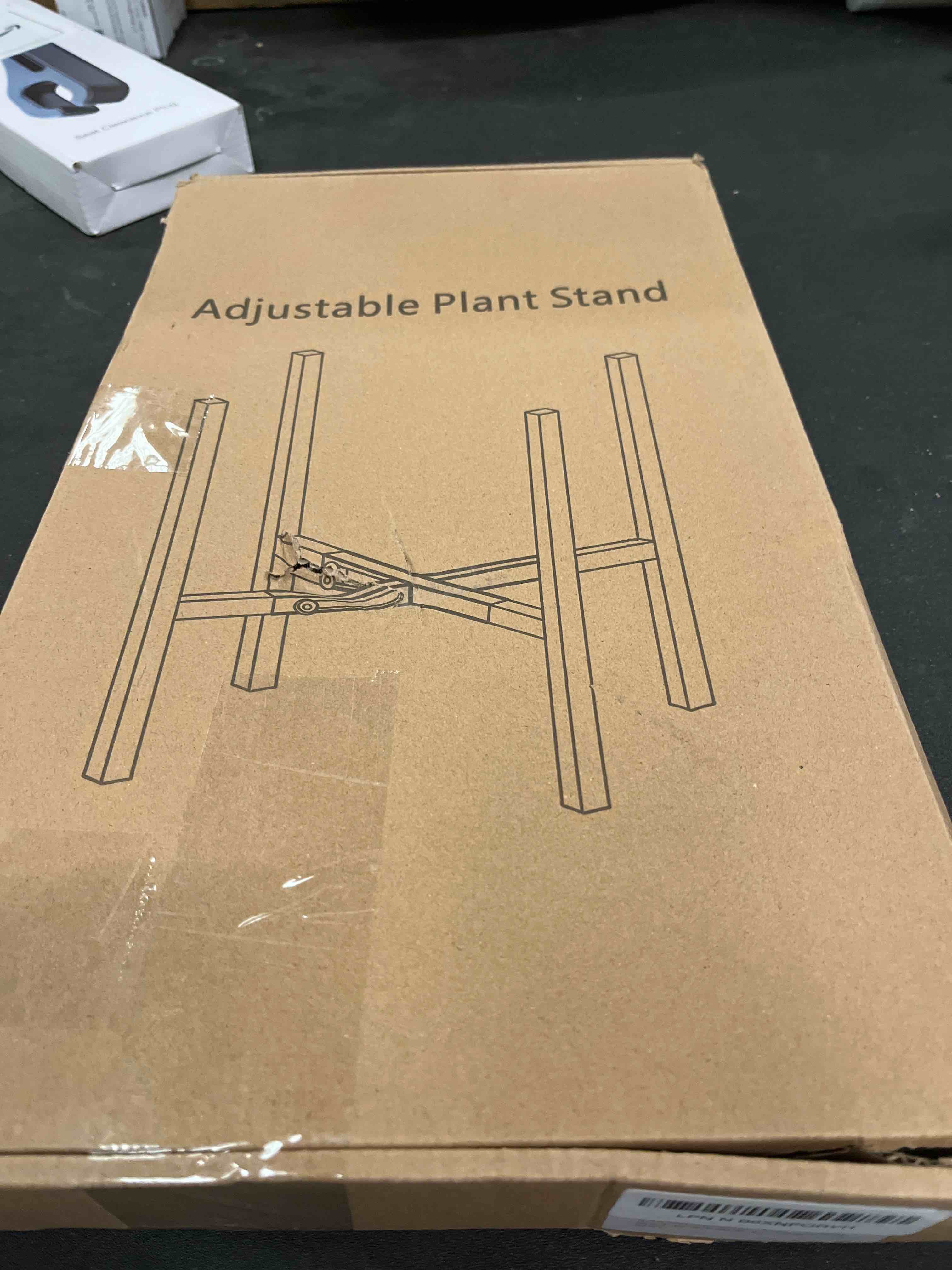 Condition photo showing Good Condition for Metal Plant Stand, Adjustable Size Fits 10 12 13 14 15 16 Inches Large Planter Pot,Mid Century Expandable Plant Holder Indoor Outdoor Corner (HeavyBlack, Fits all pots between 8" and 16") HeavyBlack Fits all pots between 8" and 16"