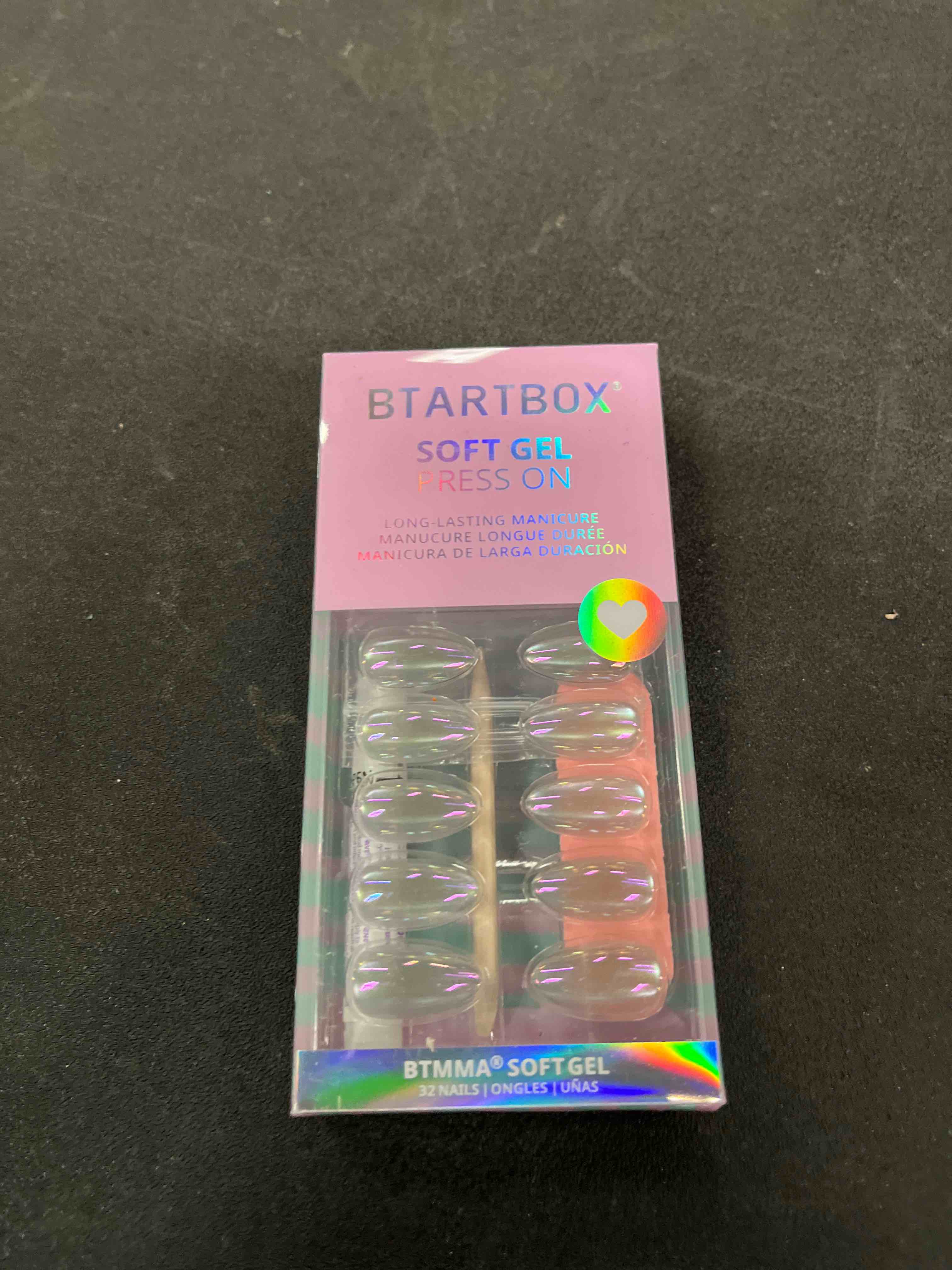 Condition photo showing Good Condition for BTArtbox Press On Nails Short - Chrome Cat Eye Almond Press On Nails with Glue for Women, Opaque Soft Gel Glue On Nails in 16 Sizes - 32 Stick On Nails Kit, Chaos Chrome 4-Chaos Chrome