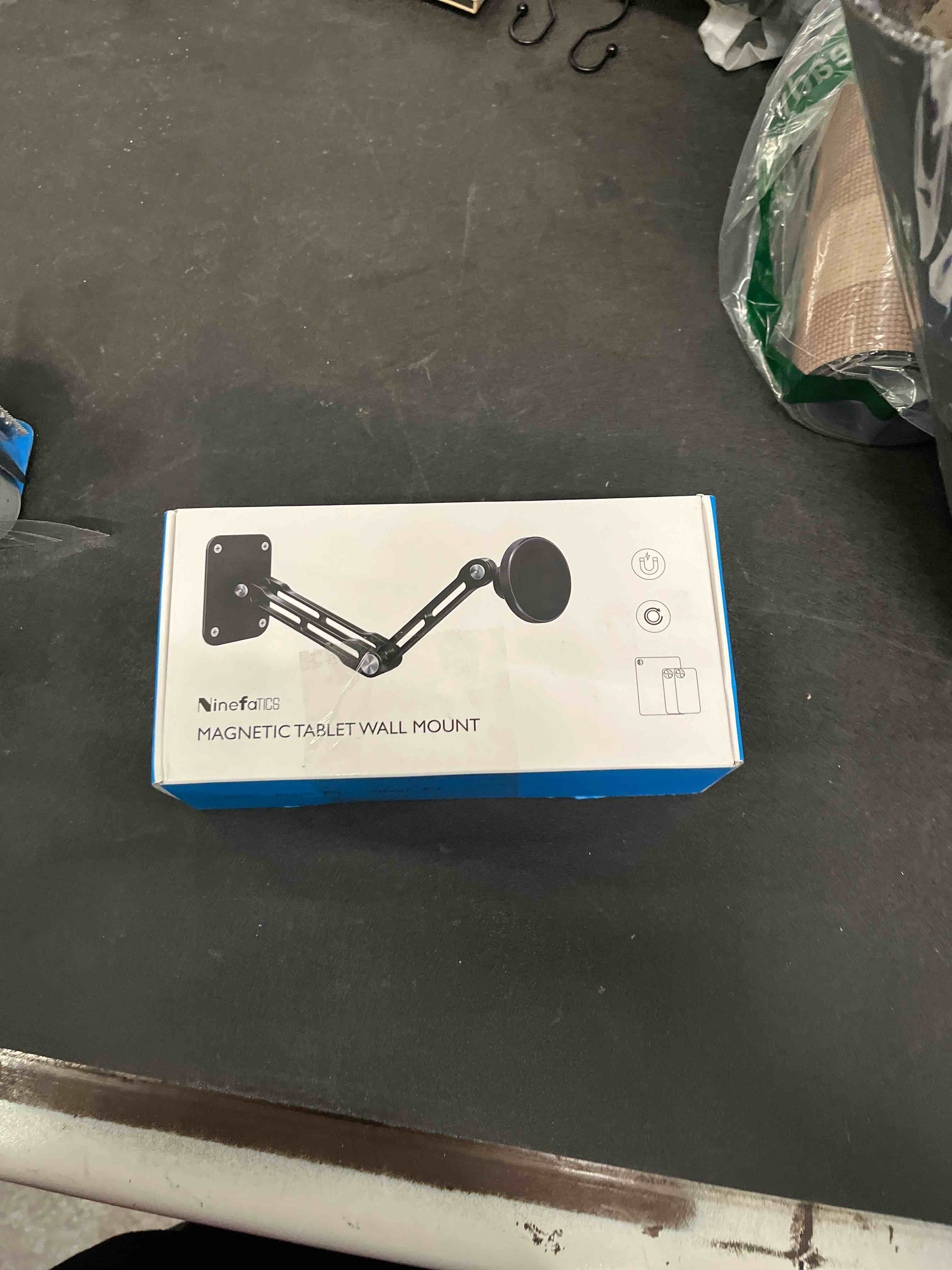 Condition photo showing Good Condition for Magnetic iPad Wall Mount, NINEFATICS Aluminum Dual-Arm Tablet Wall Mount Holder, 360° Multi-Angle Adjustable, Foldable Wall iPad Mount, for 4.7"-13" iPad Pro/Air/Mini, Phones & Tablets, Strong Magnets