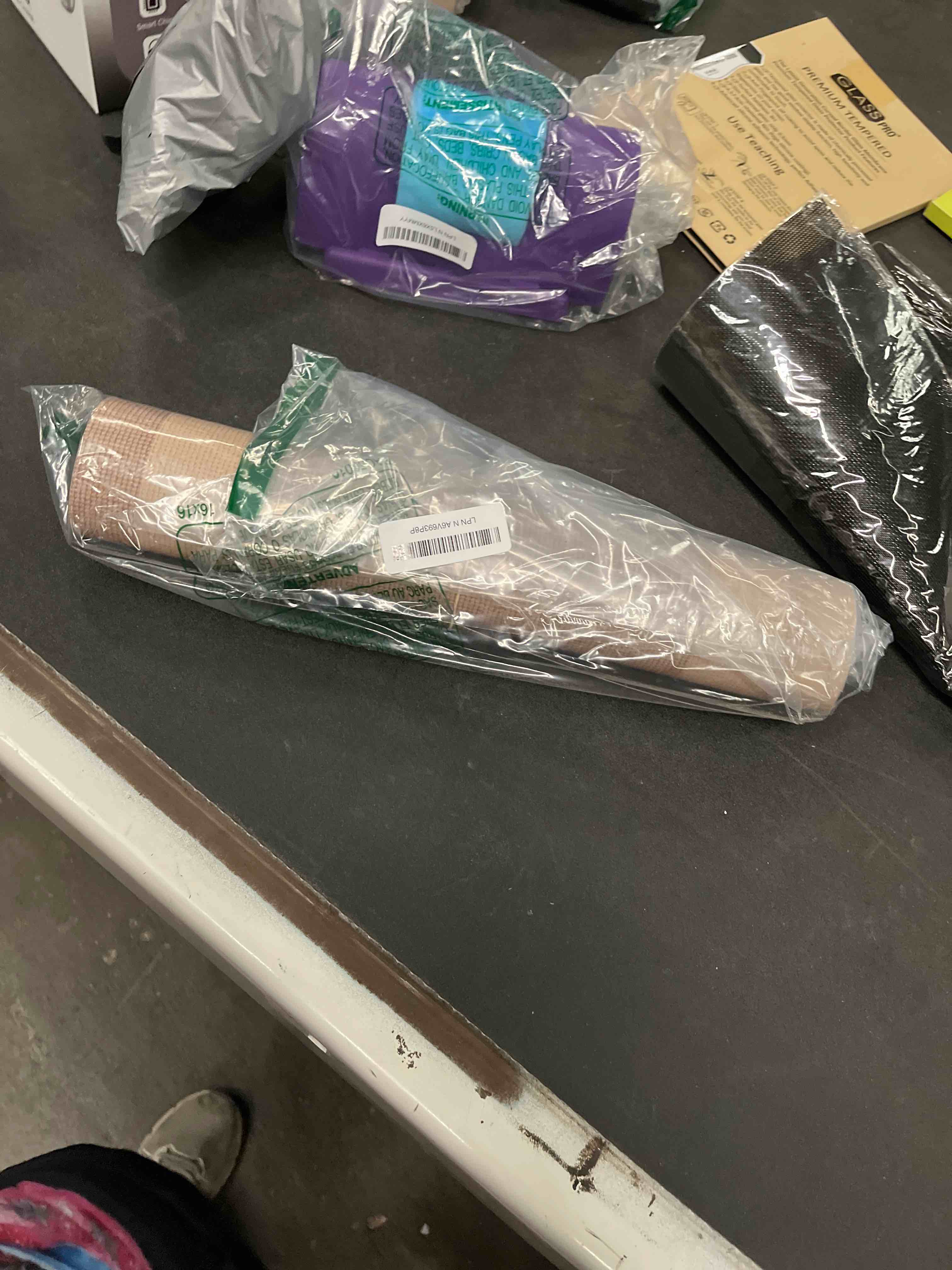 Condition photo showing Good Condition for Non Slip Bath Mat, Rubber Backing Ultra Thin Bathroom Rugs Fit Under Door Quick Dry Super Absorbent Washable Bath Rug Shower Mat for Bathroom Floor Bathtub Shower Sink, Easy Care Brown 16"x 24" 16" x 24“ Brown