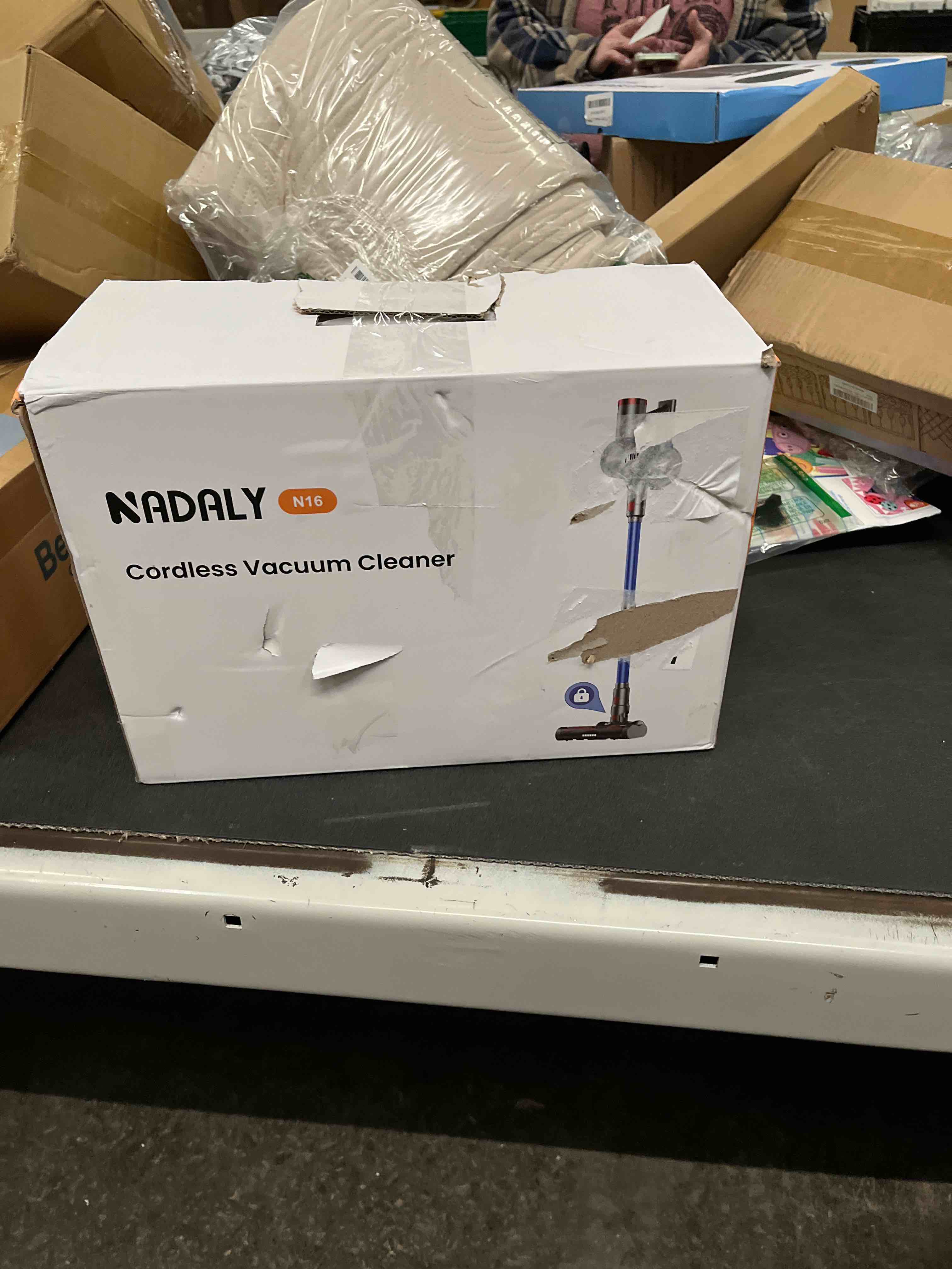 Condition photo showing Good Condition for NADALY Cordless Vacuum Cleaner, 550W 45Kpa 65Mins Vacuum Cleaners for Home, Stick Vacuum with LED Display, Anti-Tangle, Self-Standing, 8-in-1 Lightweight Vacuum for Hardwood Floor/Carpet/Pet Hair